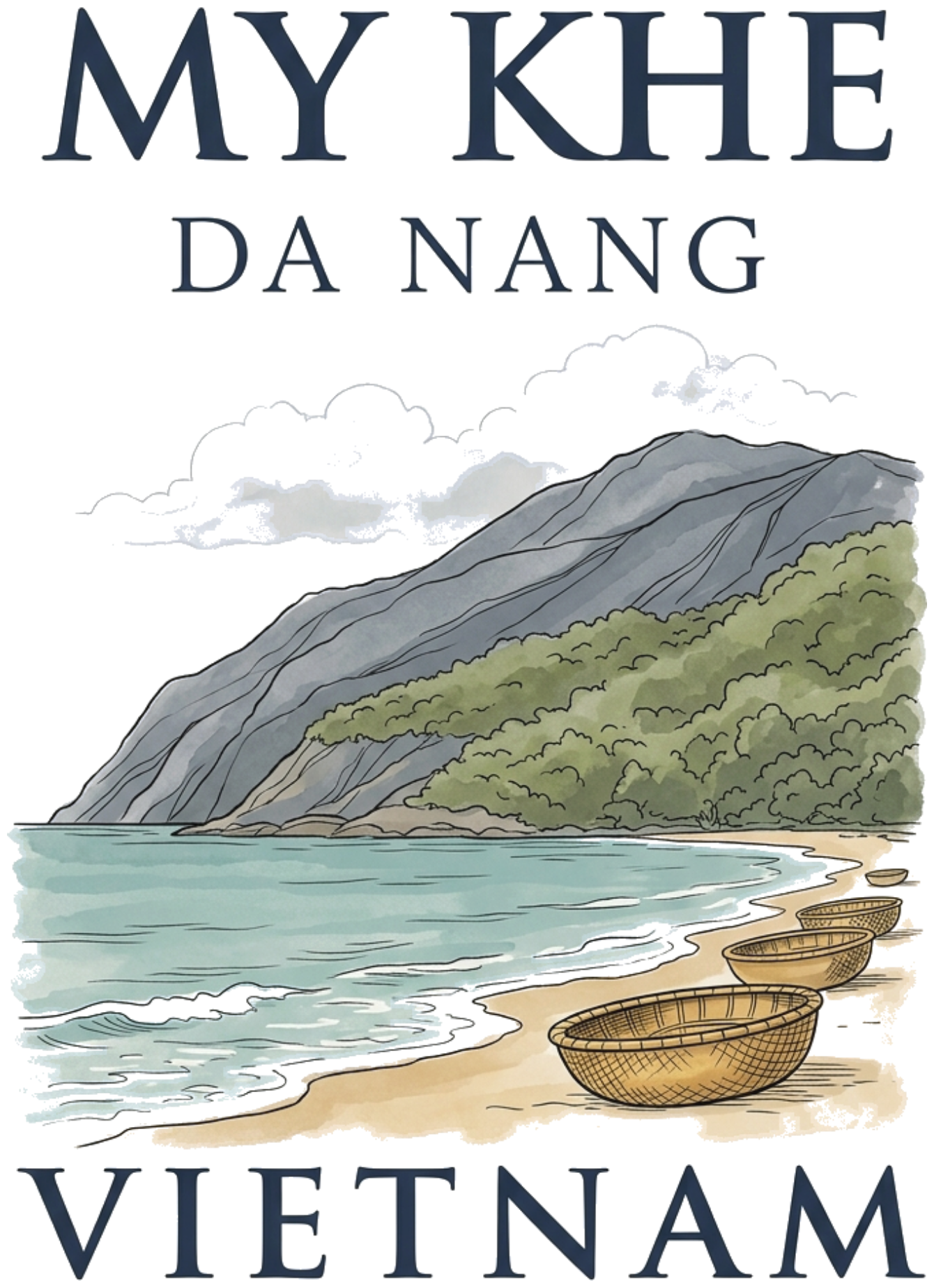 Áo Thun Boxy My Khe Da Nang Vietnam Vintage Travel Phông Cotton Unisex Cao Cấp Streetwear 100926-11-11-ONV