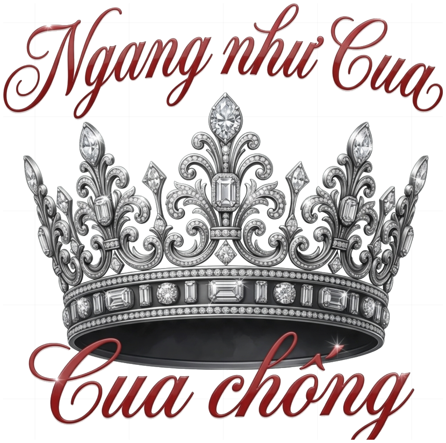 Áo Thun Raglan Slogan Ngang Như Cua Vương Miện Kim Cương Unisex Form Rộng Cotton Streetwear - 100926-13-50-ZCP