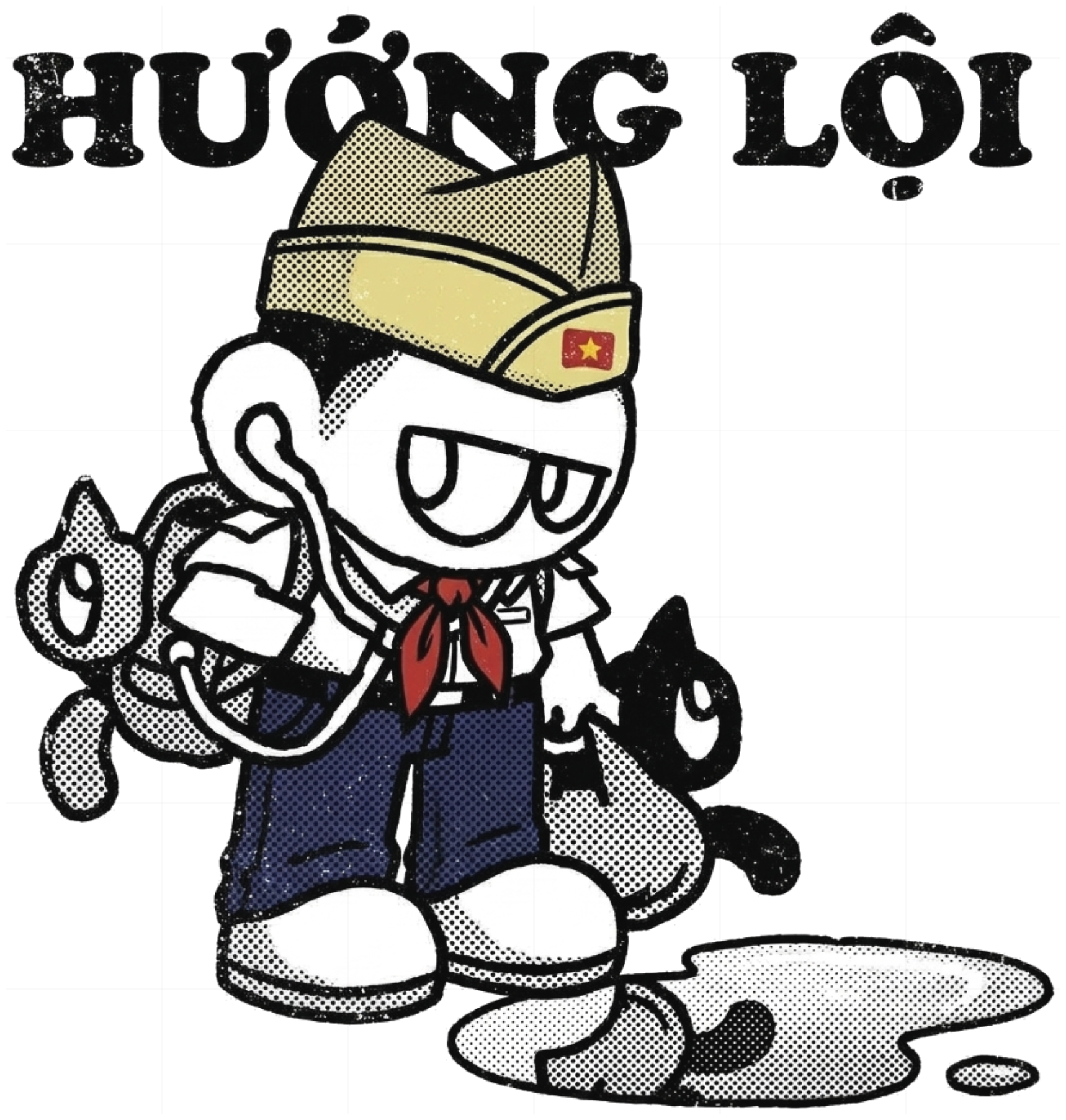 Áo Thun Hướng Lội Cartoon Retro Unisex Form Rộng vietnam.yo - 100926-15-26-CQO
