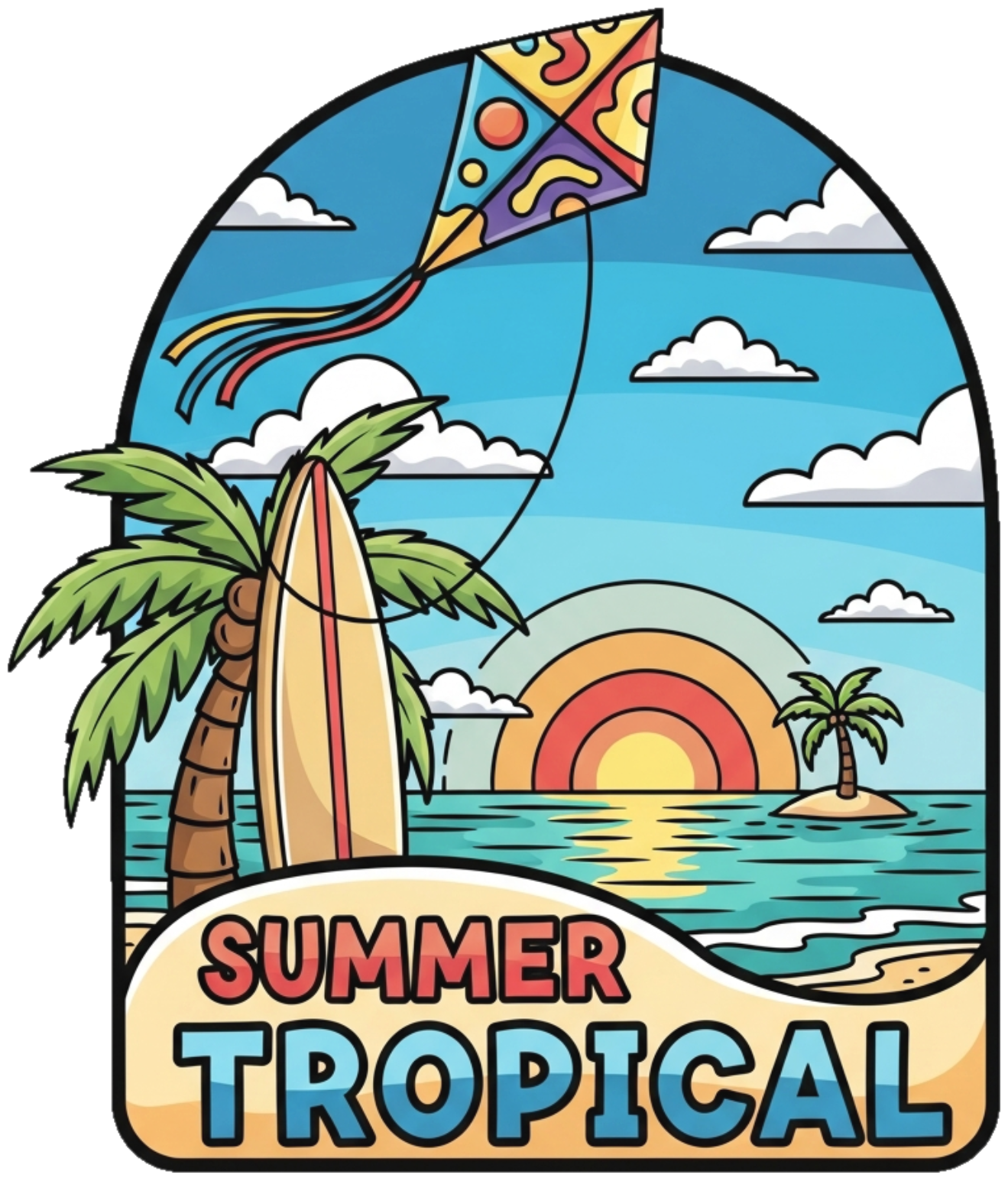 Áo Thun Trắng Summer Tropical Design Độc Đáo - 110526-14-28-ESH