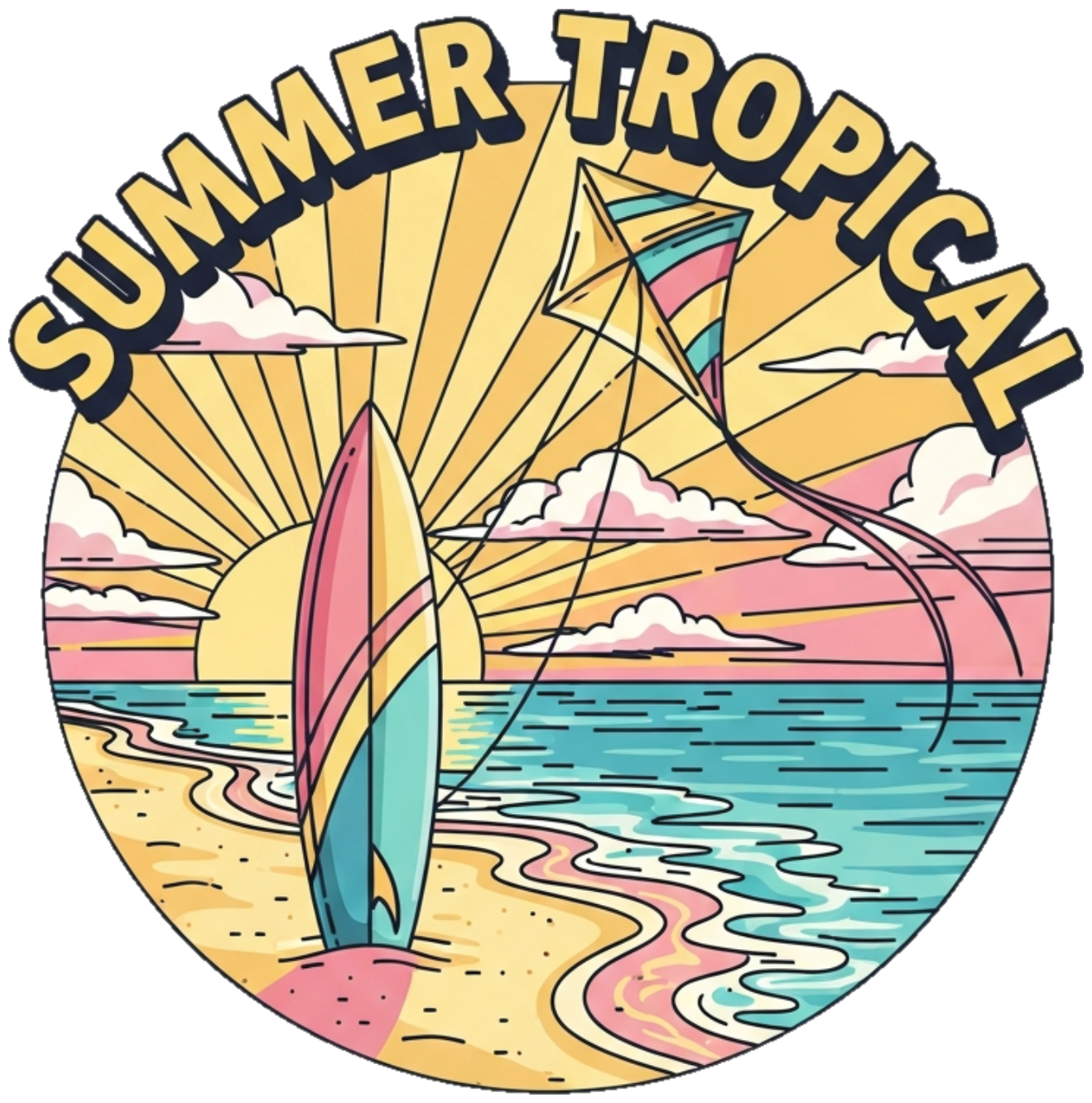 Áo Thun Trắng In Hình Summer Tropical Design Độc Đáo - 110526-14-28-QNP