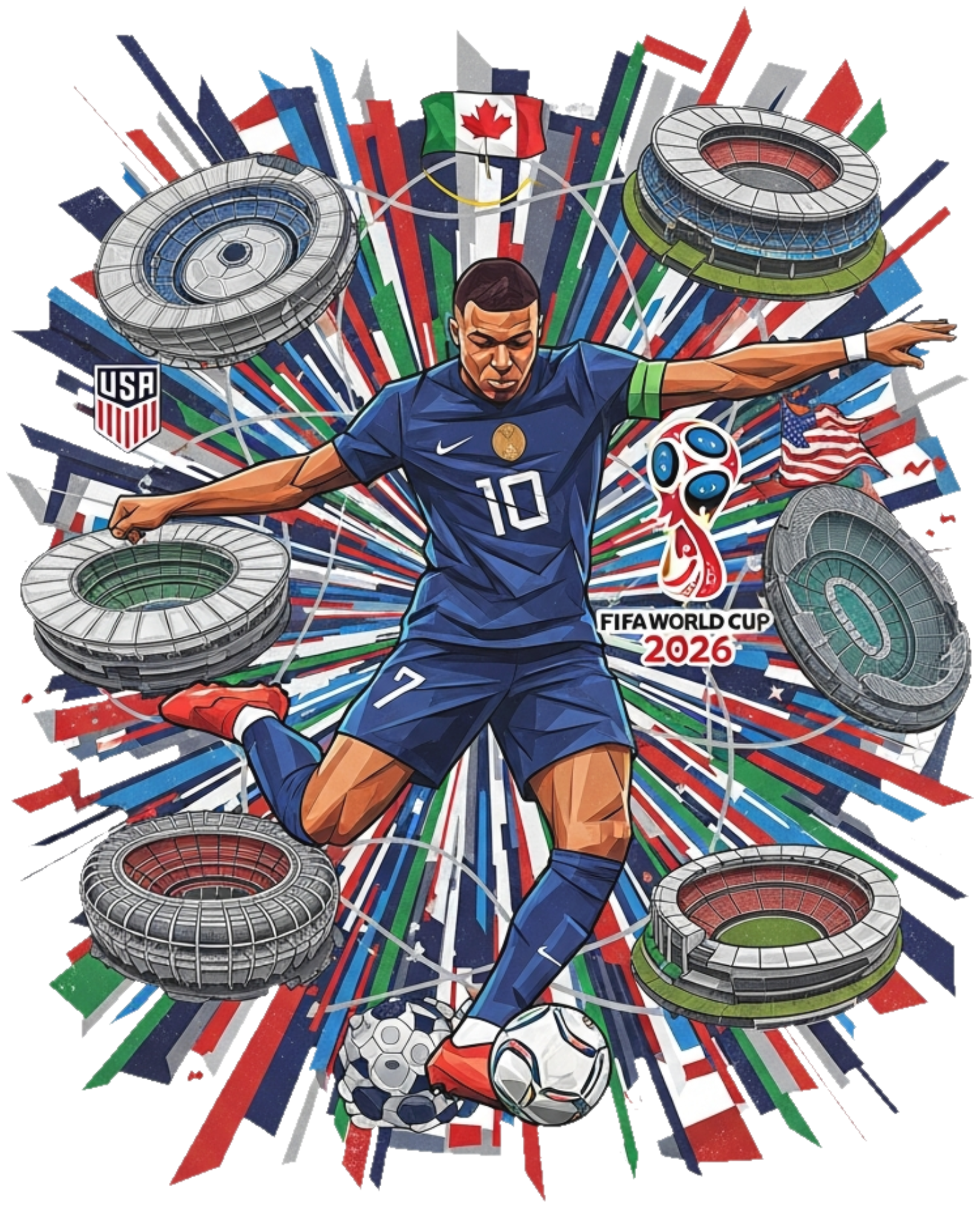 Áo Thun Trắng In Hình Mbappe World Cup 2026 - Design - 110526-16-25-DCQ