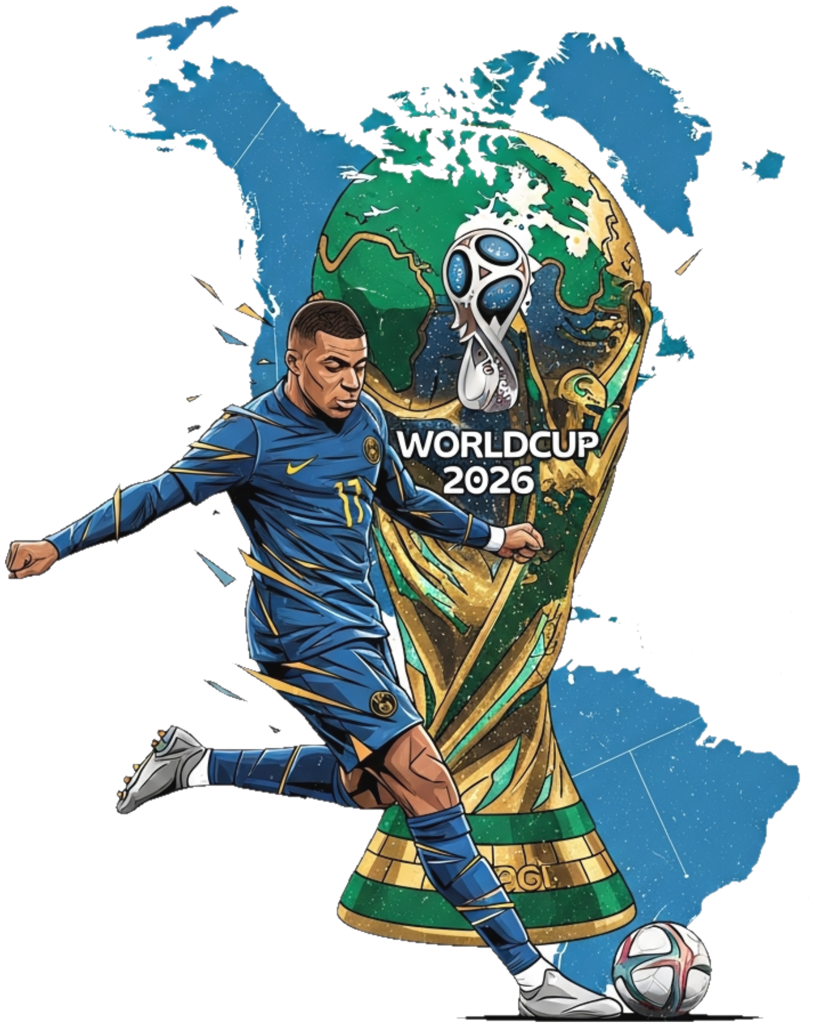 Áo Thun Trắng Mbappe World Cup 2026 - Design - 110526-16-25-KYW