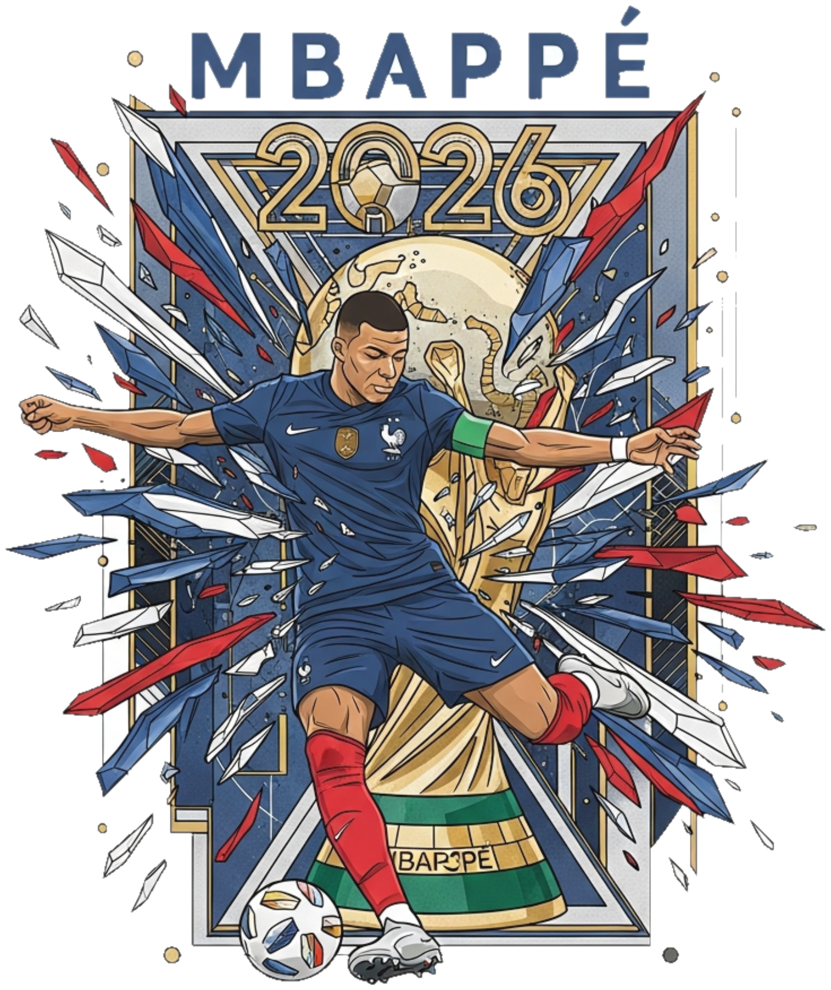 Áo Thun Mbappe World Cup 2026 Phong Cách Design - 110526-16-25-OCI