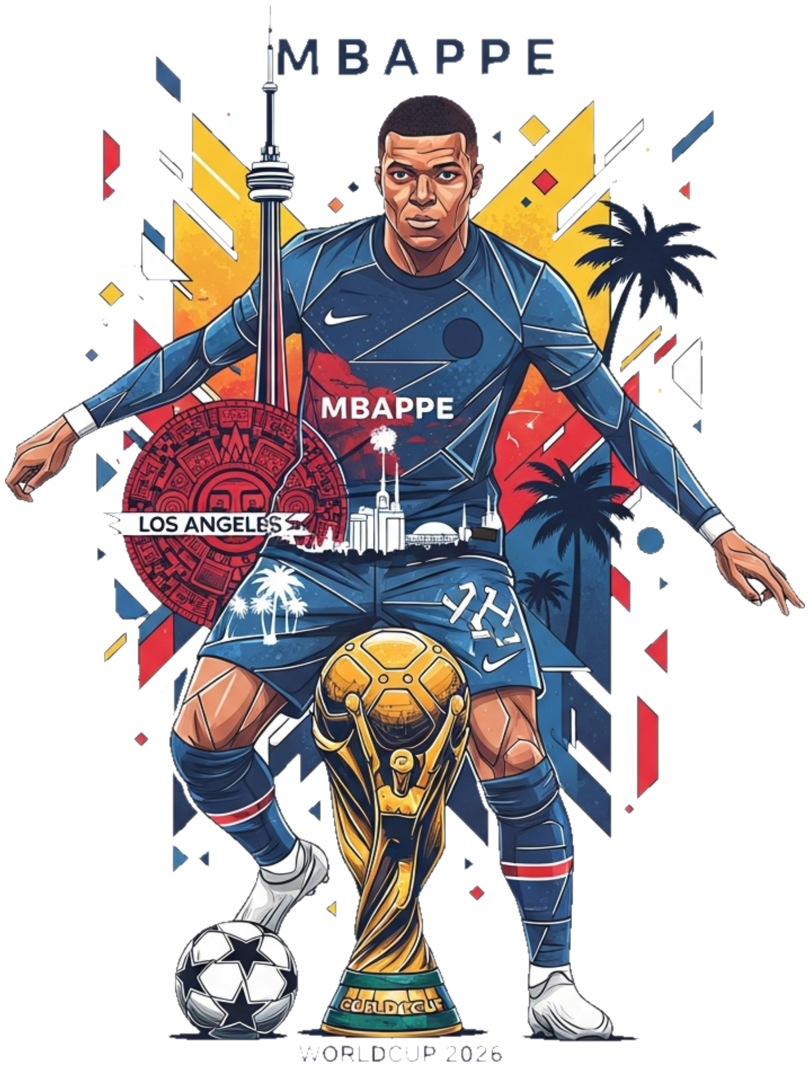 Áo Thun Trắng Mbappe World Cup 2026 Design - 110526-16-25-OMZ
