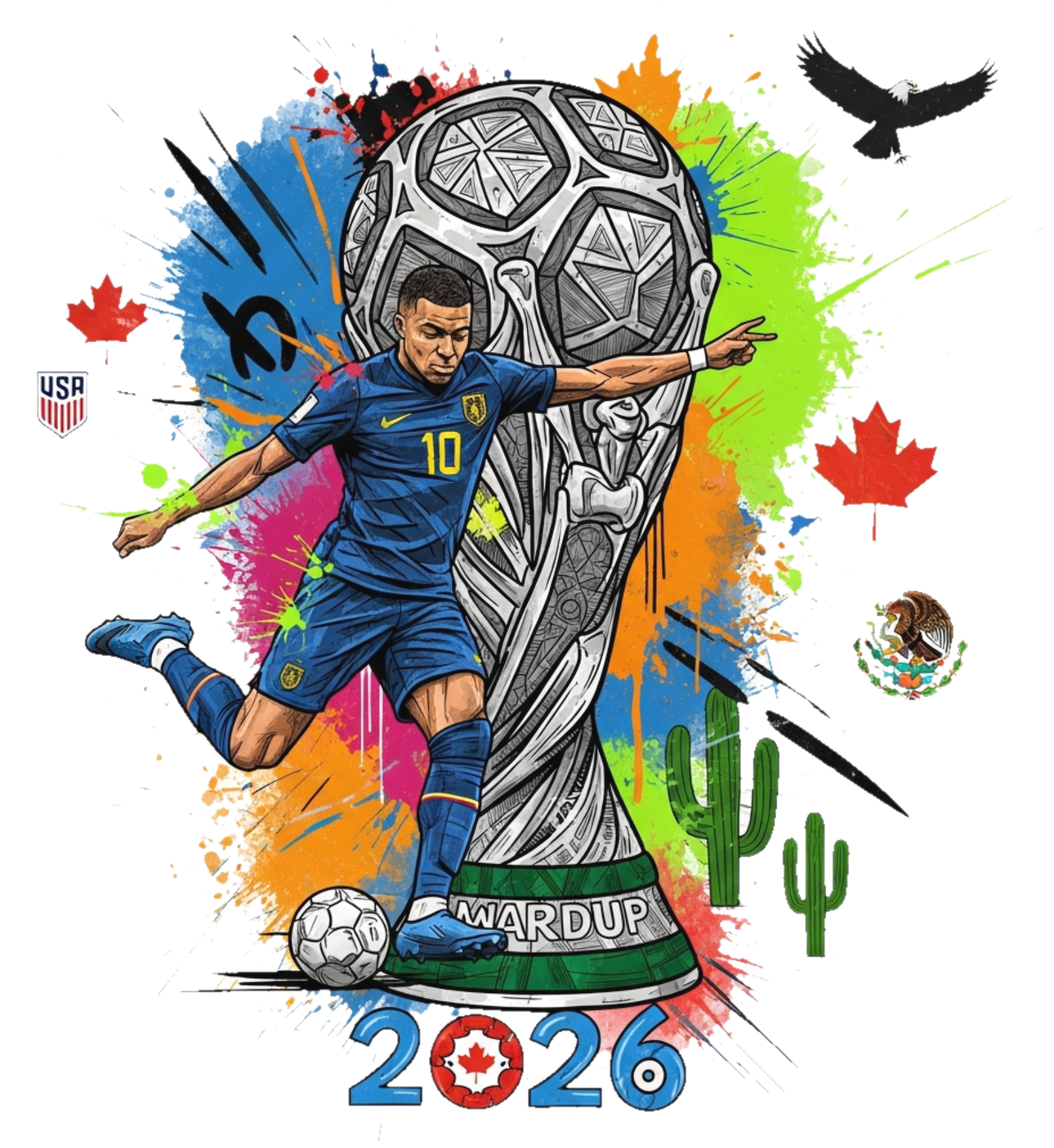 Áo Thun Mbappe World Cup 2026 Thiết Kế "Design" - 110526-16-25-PMN