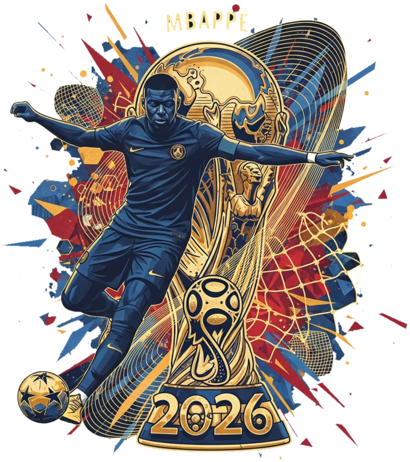 Áo Thun Trắng Mbappe World Cup 2026 - Design - 110526-16-25-WDL