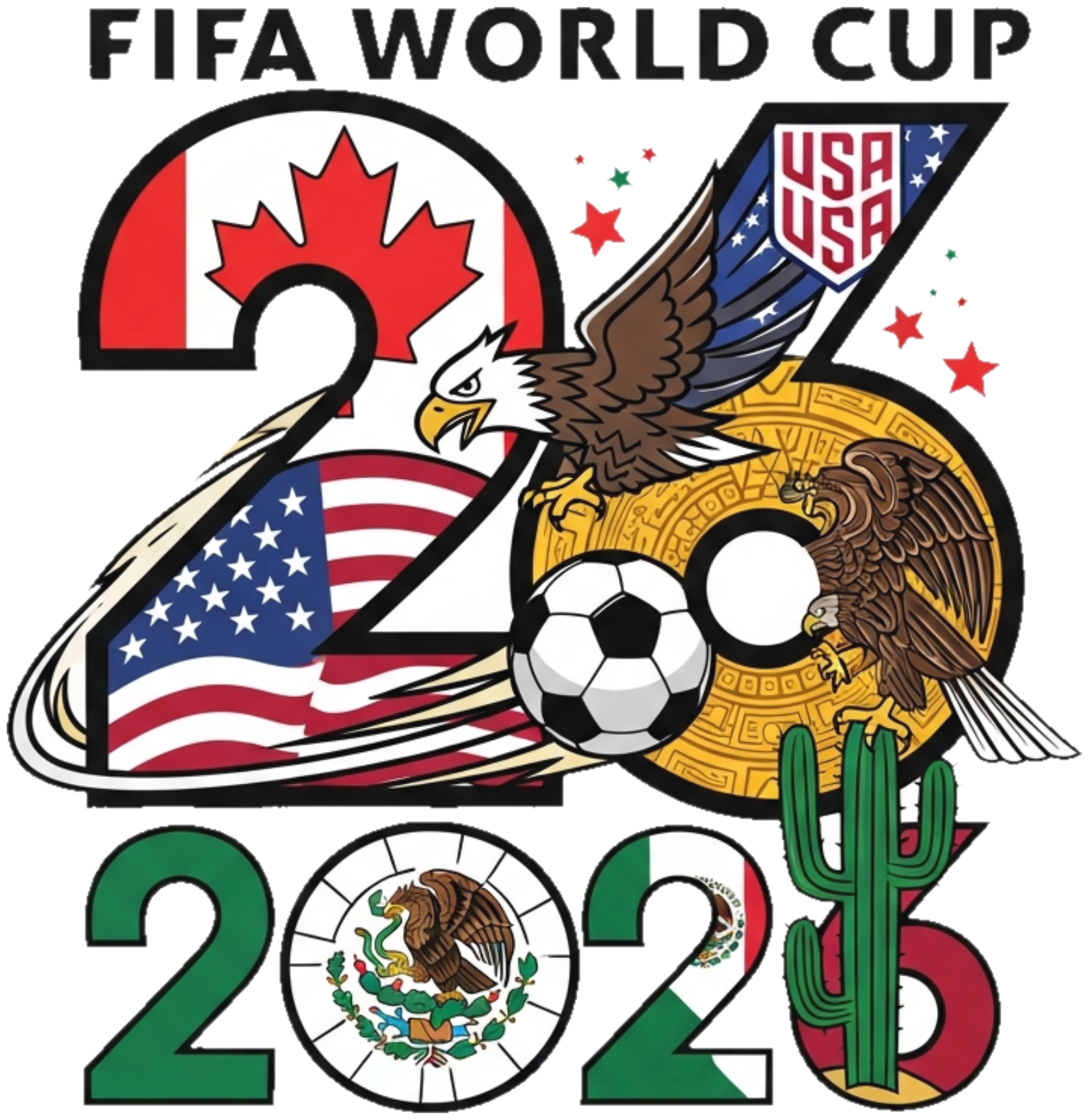 Áo Thun Trắng In Chữ Design Mùa FIFA 2026 Đẹp - 110526-16-44-GKW