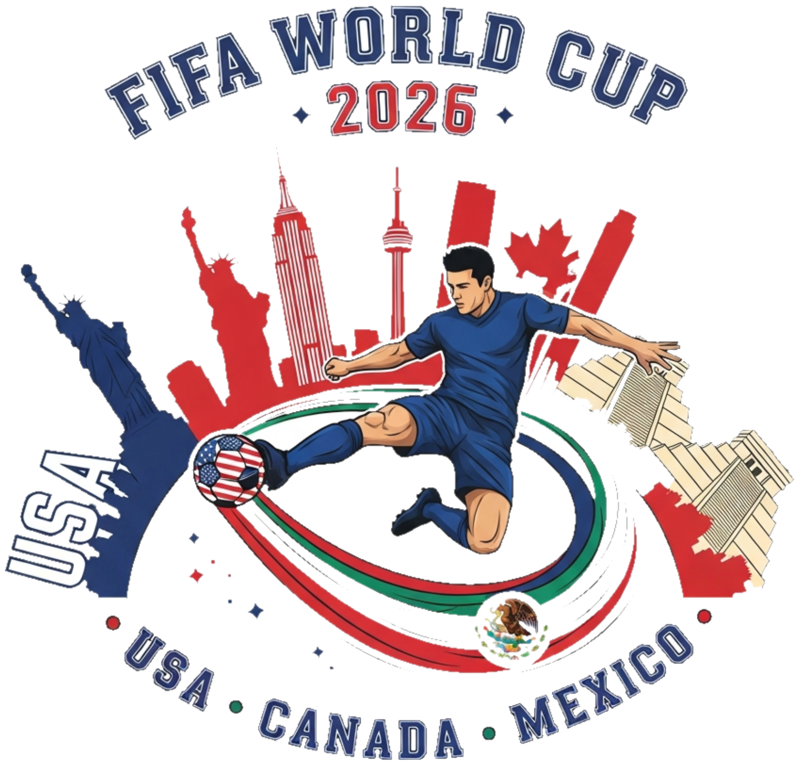 Áo Thun Trắng FIFA World Cup 2026 Slogan Design - 110526-16-55-FHC