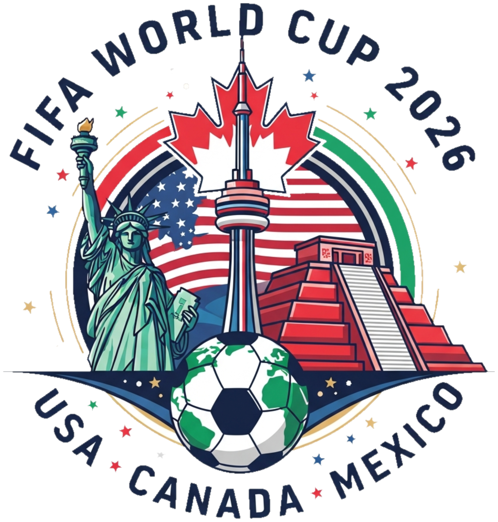 Áo Thun Trắng In Hình FIFA World Cup 2026 - Design - 110526-16-55-ZJA