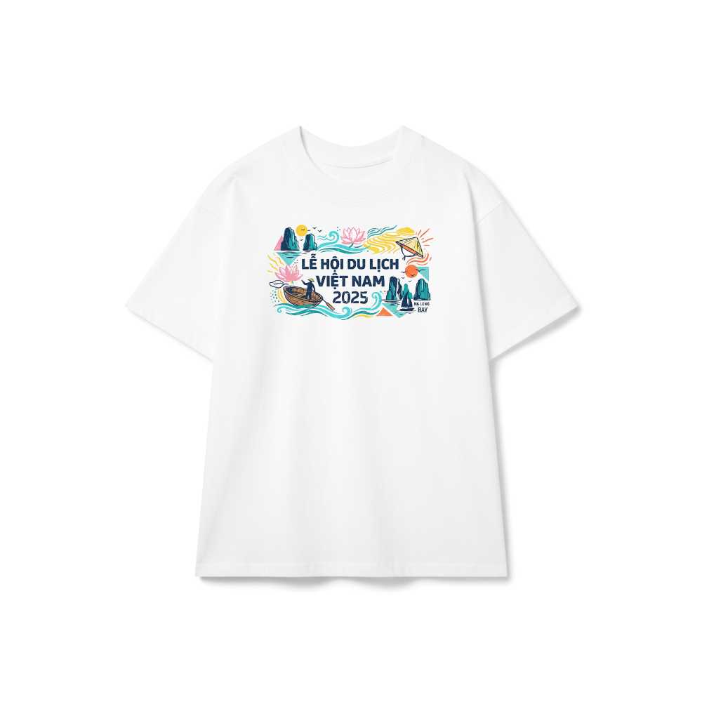 Áo Thun Trắng Slogan Design Phong Cách Du Lịch Việt - 110726-09-25-LZQ