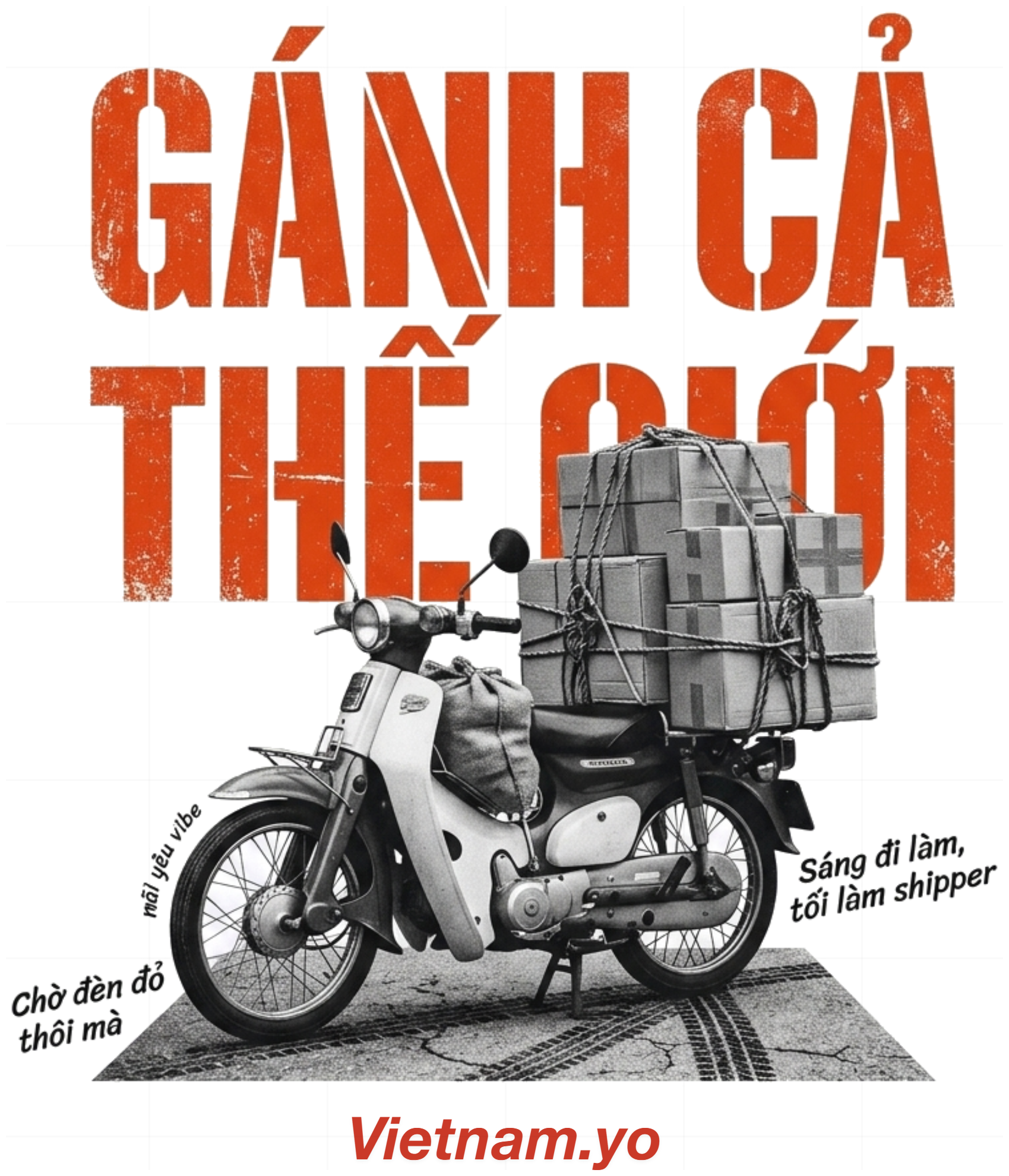 Áo thun Gánh Cả Thế Giới Vietnam.yo Cotton 100% Streetwear Unisex - 110726-15-21-PXE