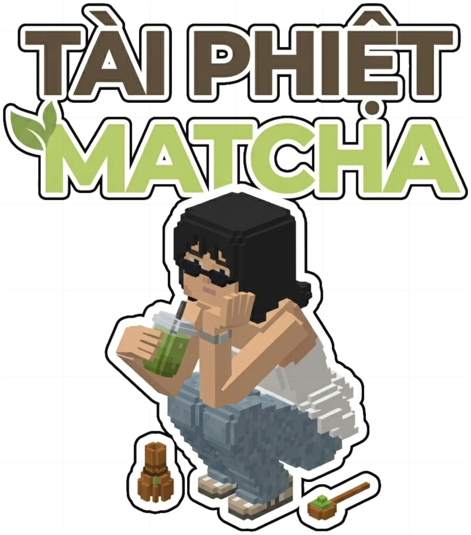 Áo Thun Tài Phiệt Matcha Pixel Unisex Form Rộng Streetwear Graphic Tee vietnam.yo - 110926-14-54-YBI