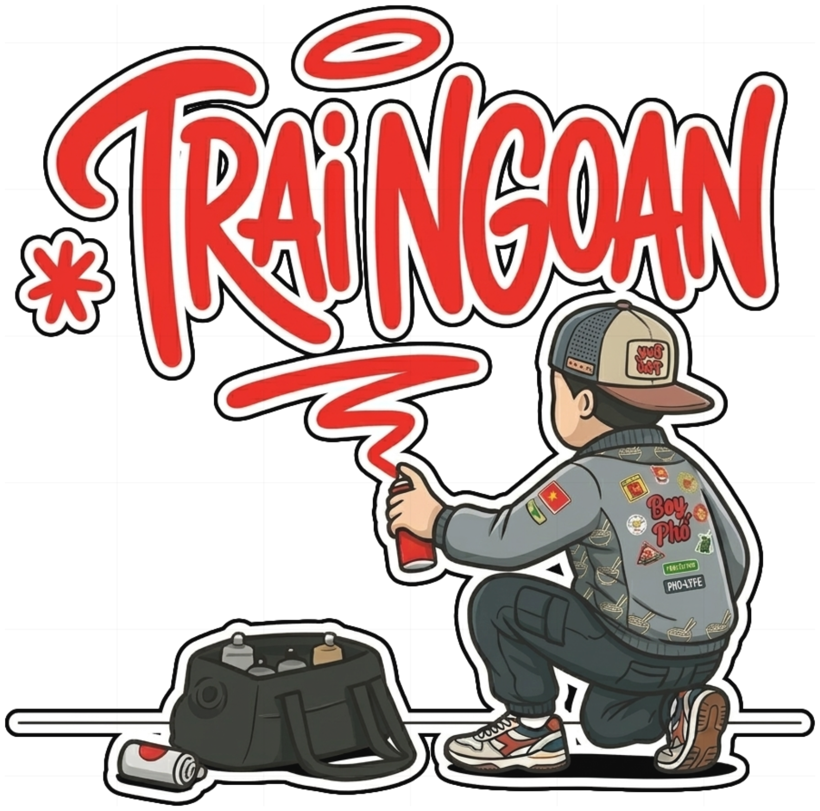 Áo Thun Trai Ngoan Graffiti Unisex Form Rộng Streetwear Graphic Tee vietnam.yo - 110926-16-06-FMI