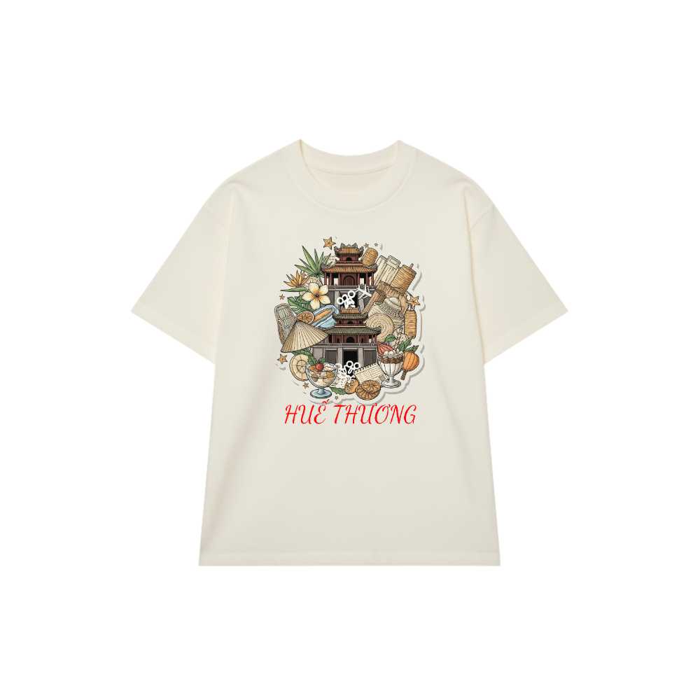 Áo Thun Huế Thương Vintage Form Rộng Cotton Cao Cấp Unisex - 120626-14-04-FTV