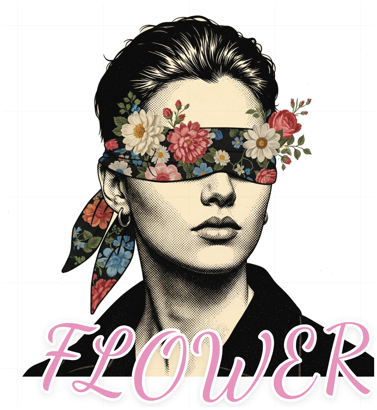 Áo Thun Unisex FLOWER Form Rộng Cotton Cao Cấp Streetwear - 120626-15-24-RYQ
