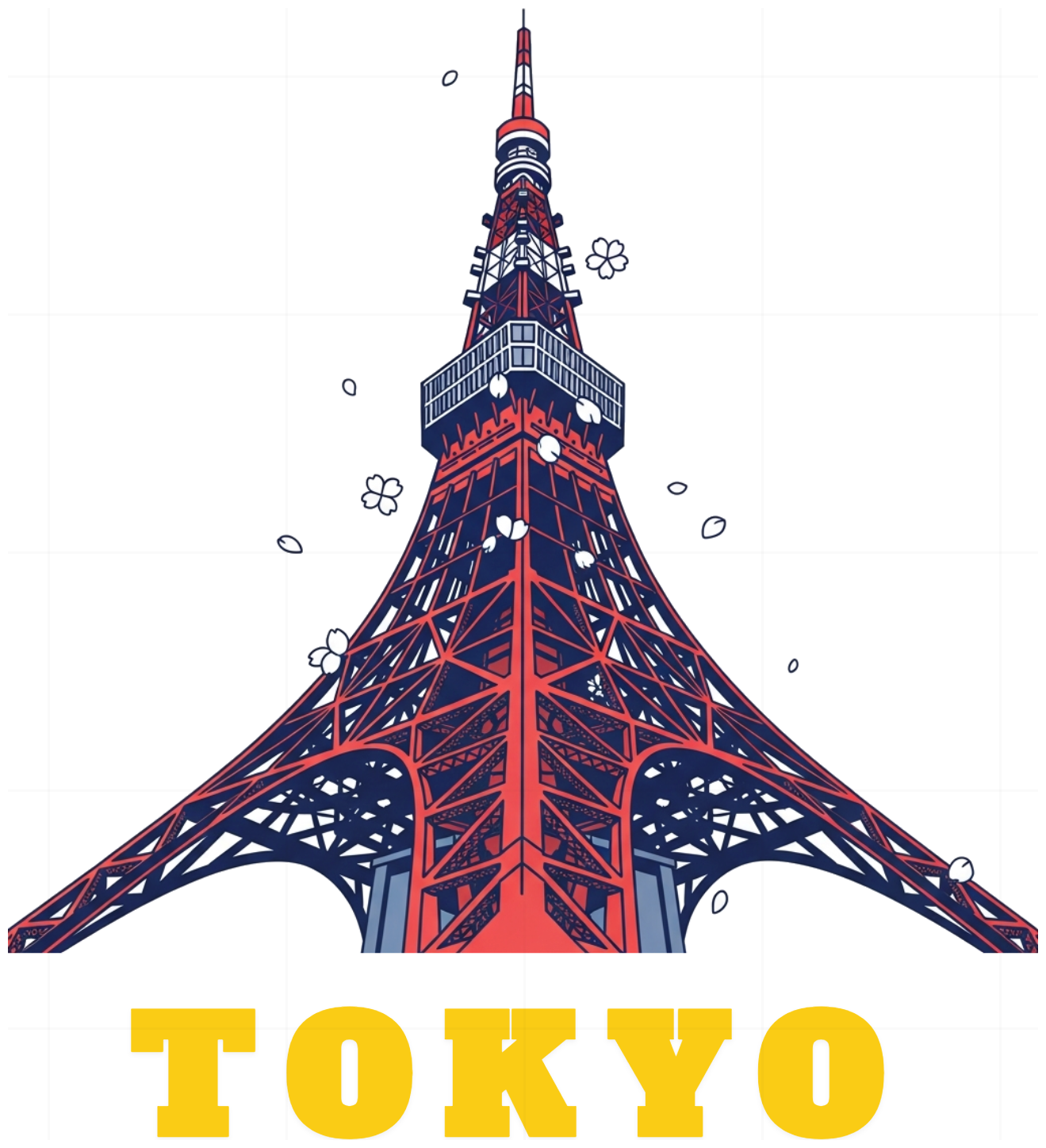 Áo Thun Unisex Tokyo Tower Tả Thực Form Rộng Cotton Cao Cấp - 120626-15-56-BMB
