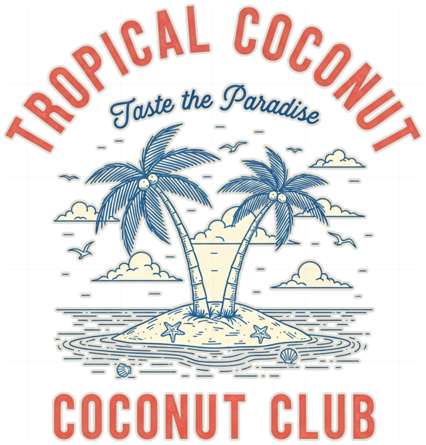 Áo thun Tropical Coconut Beach Vintage Form rộng Cotton Unisex - 120626-20-29-MFK