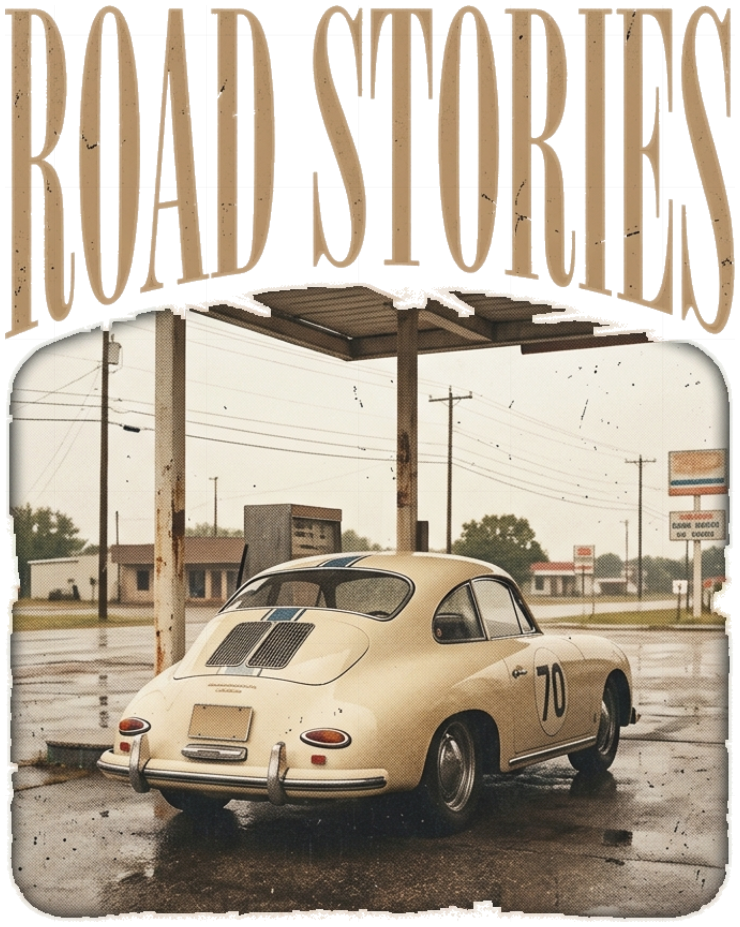 Áo Thun Road Stories Vintage Car Racing Form Rộng Unisex Cotton Co Giãn 4 Chiều Streetwear - 120826-09-31-RPV