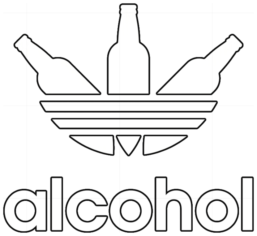 Áo Thun Đen Unisex Alcohol Parody Cực Chất Cotton Co Giãn Streetwear Thời Trang - 120826-15-46-JPA