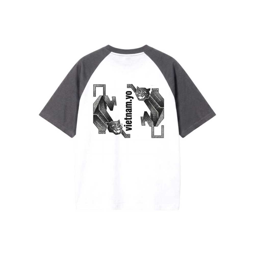 Áo Thun Tay Raglan Song Báo Hình Học Unisex Form Rộng Streetwear vietnam.yo - 121026-16-31-DBK