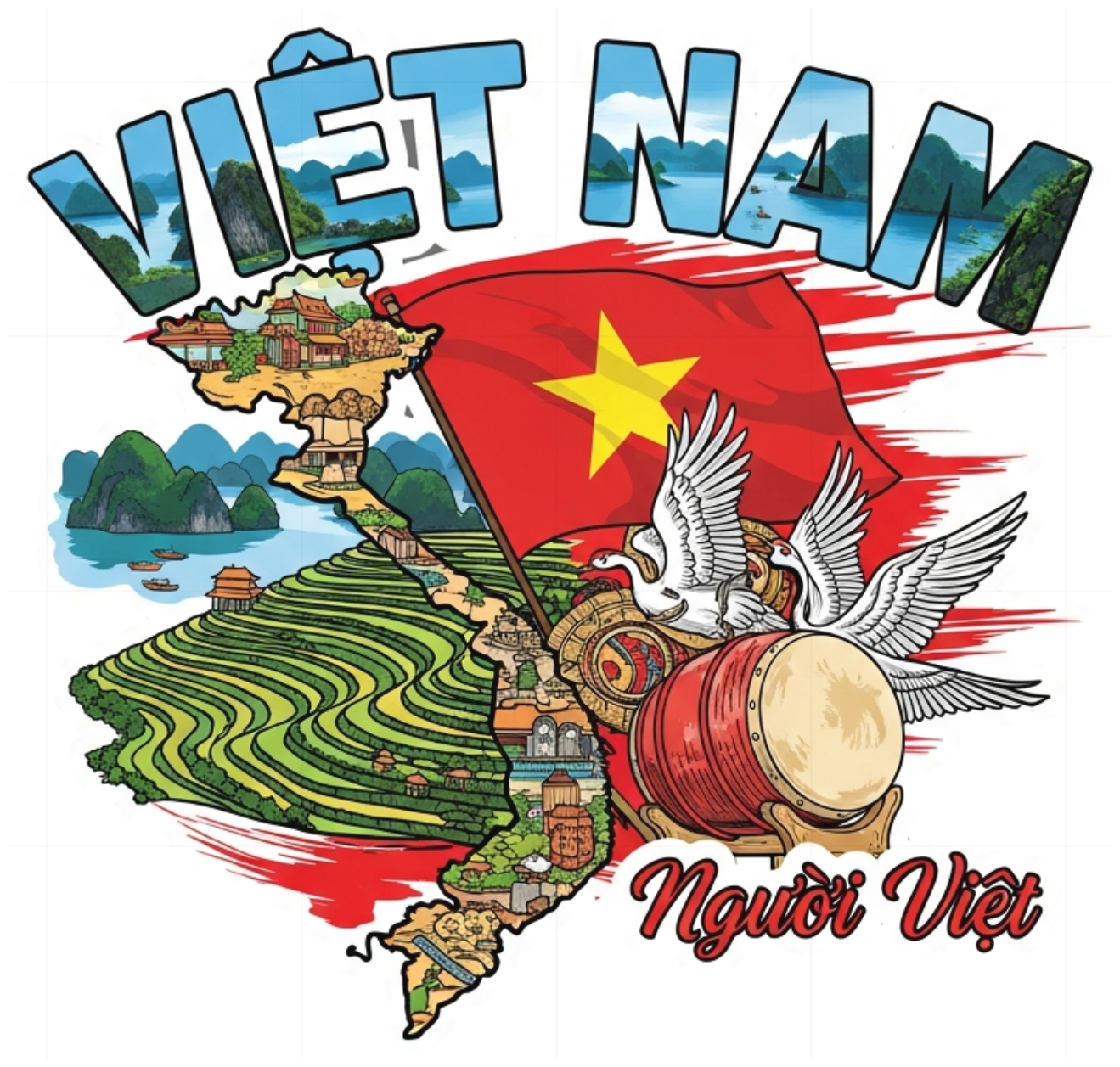 Áo Thun Trắng Thiết Kế Việt Nam Tự Hào Thời Trang - 130426-11-06-JUR