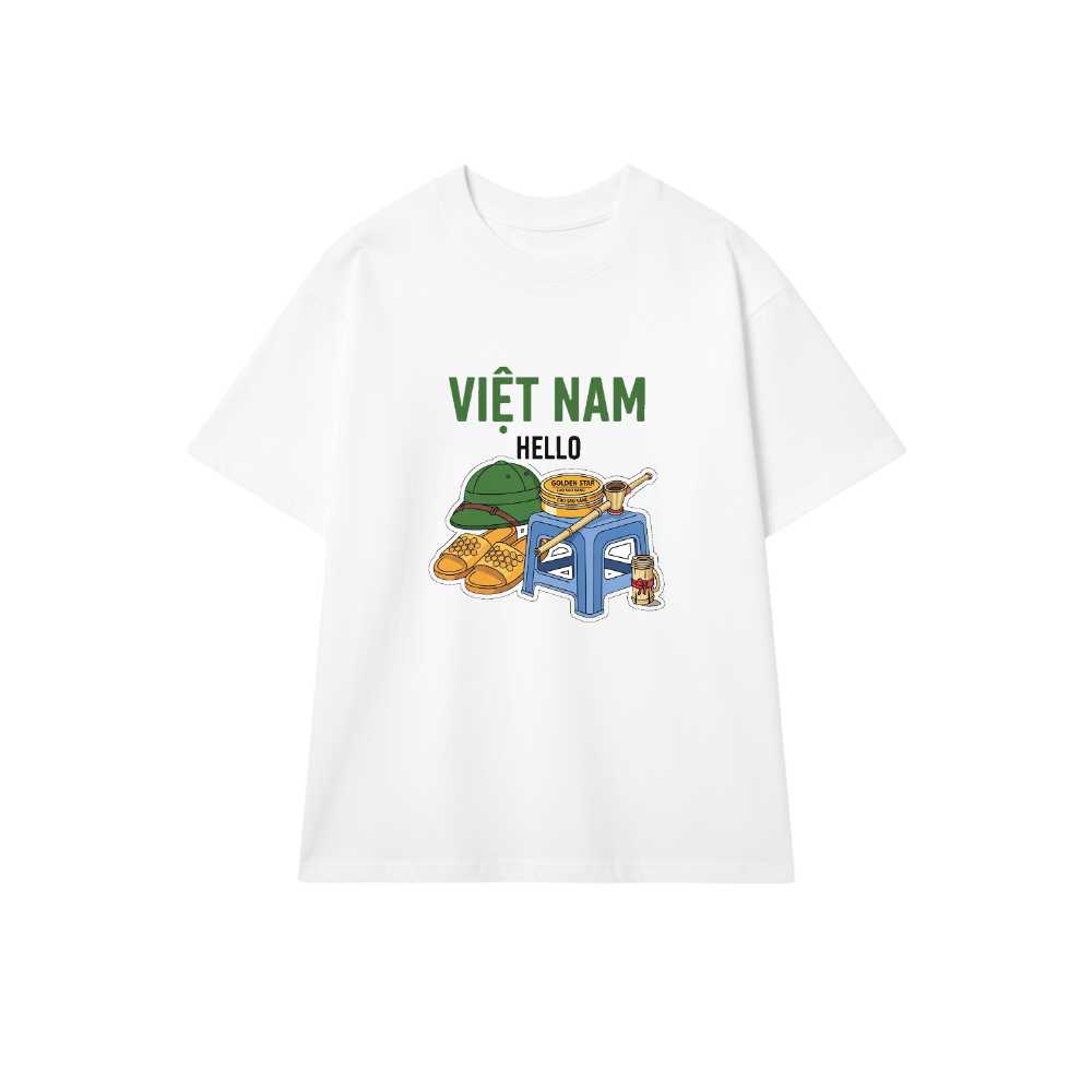 Áo Thun Unisex In Chữ Viet Nam Phong Cách Streetwear - 130426-11-41-MWU