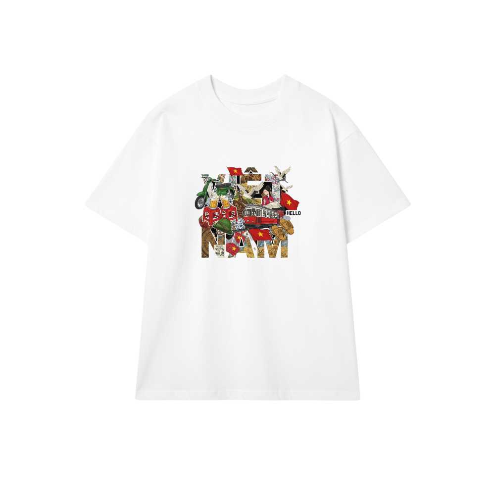 Áo Thun Trắng Streetwear Design Việt Nam Độc Đáo - 130426-11-49-PRT