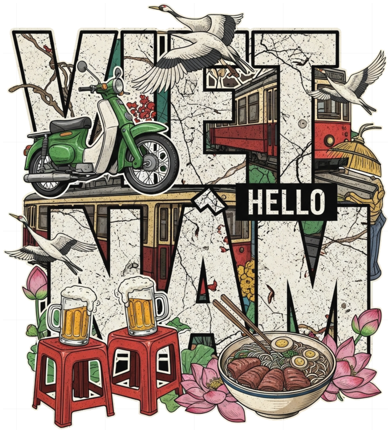 Áo Thun Streetwear Vietnam Design Độc Đáo - 130426-11-49-QHS