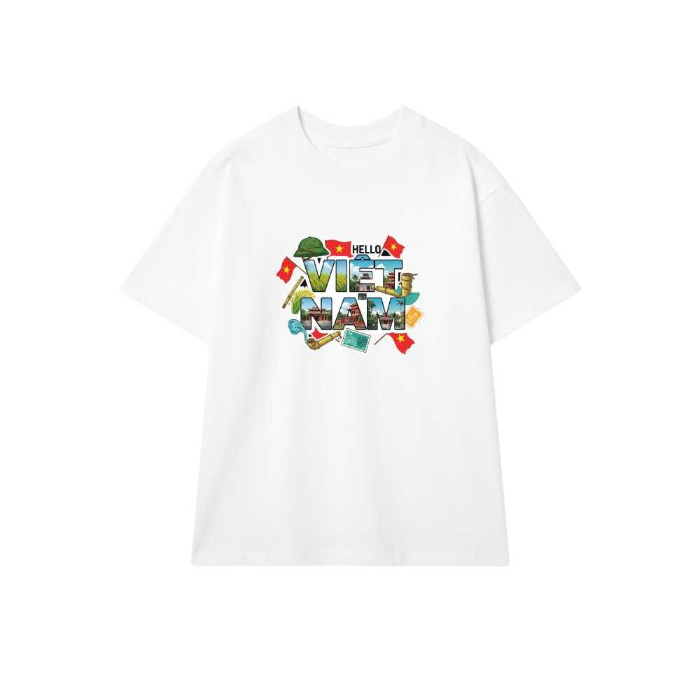 Áo Thun Trắng In Hình Design Việt Nam Streetwear - 130426-14-52-KBB