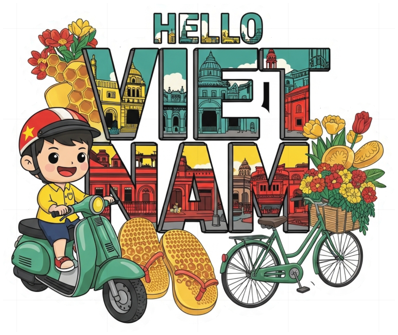 Áo Thun Trắng In Hình Việt Nam Design Độc Đáo - 130426-14-57-BJW