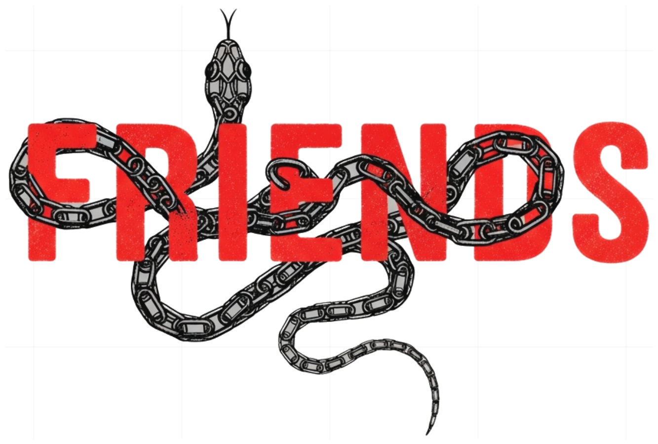 Áo Thun Unisex FRIENDS Snake Chain Form Rộng Cotton Co Giãn Streetwear - 130626-13-48-SJK