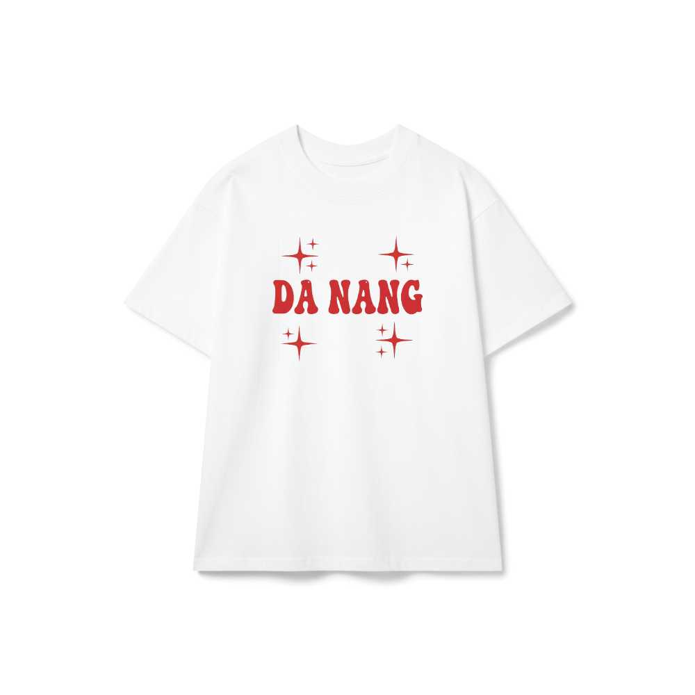 Áo thun Da Nang Retro 70s Form Rộng Unisex Cotton Trắng Kem - 130626-16-08-IRQ