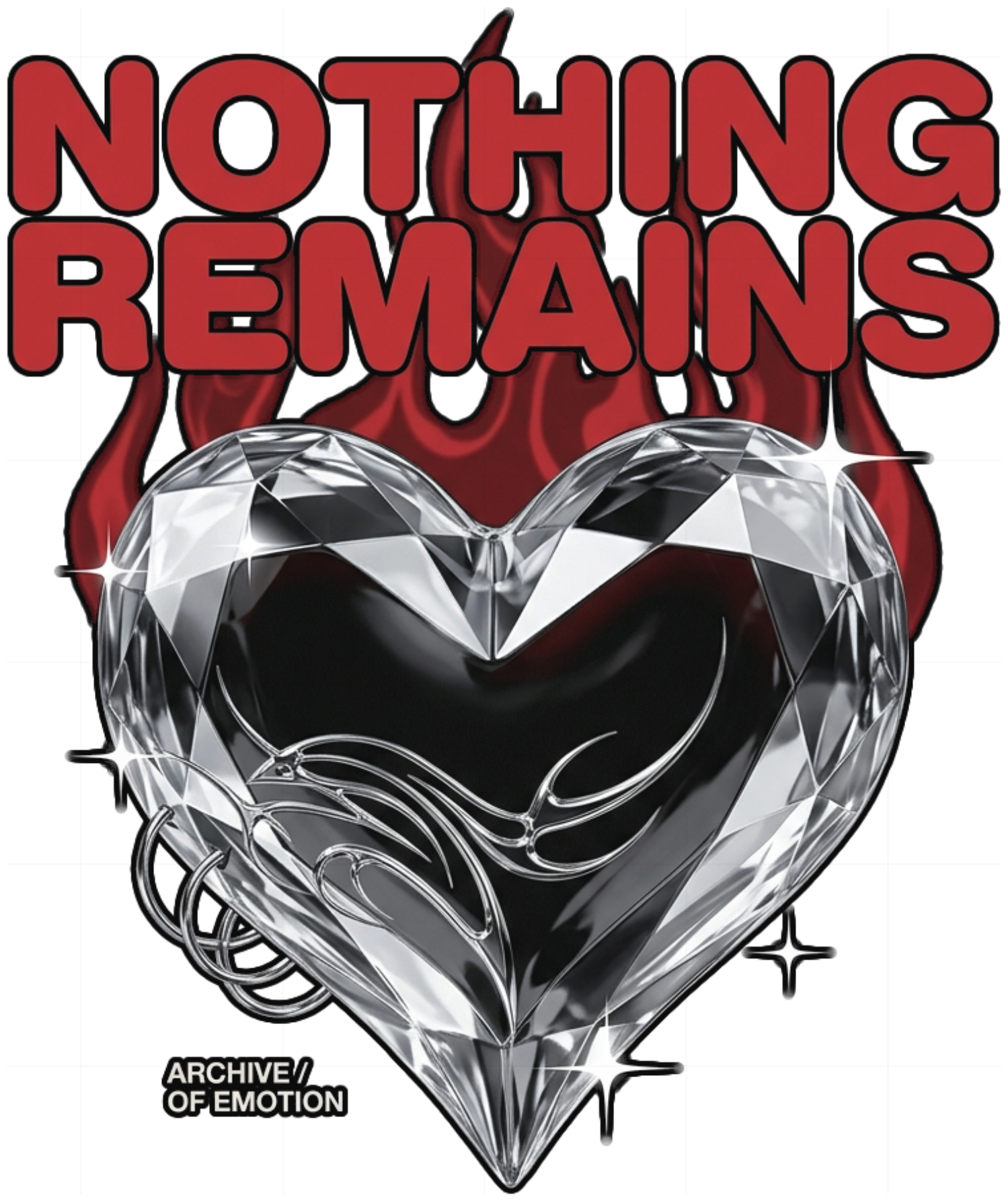 Áo Thun Đen NOTHING REMAINS Chrome Heart Y2K Streetwear Form Rộng Cotton Cực Chất 130826-11-23-ZSN