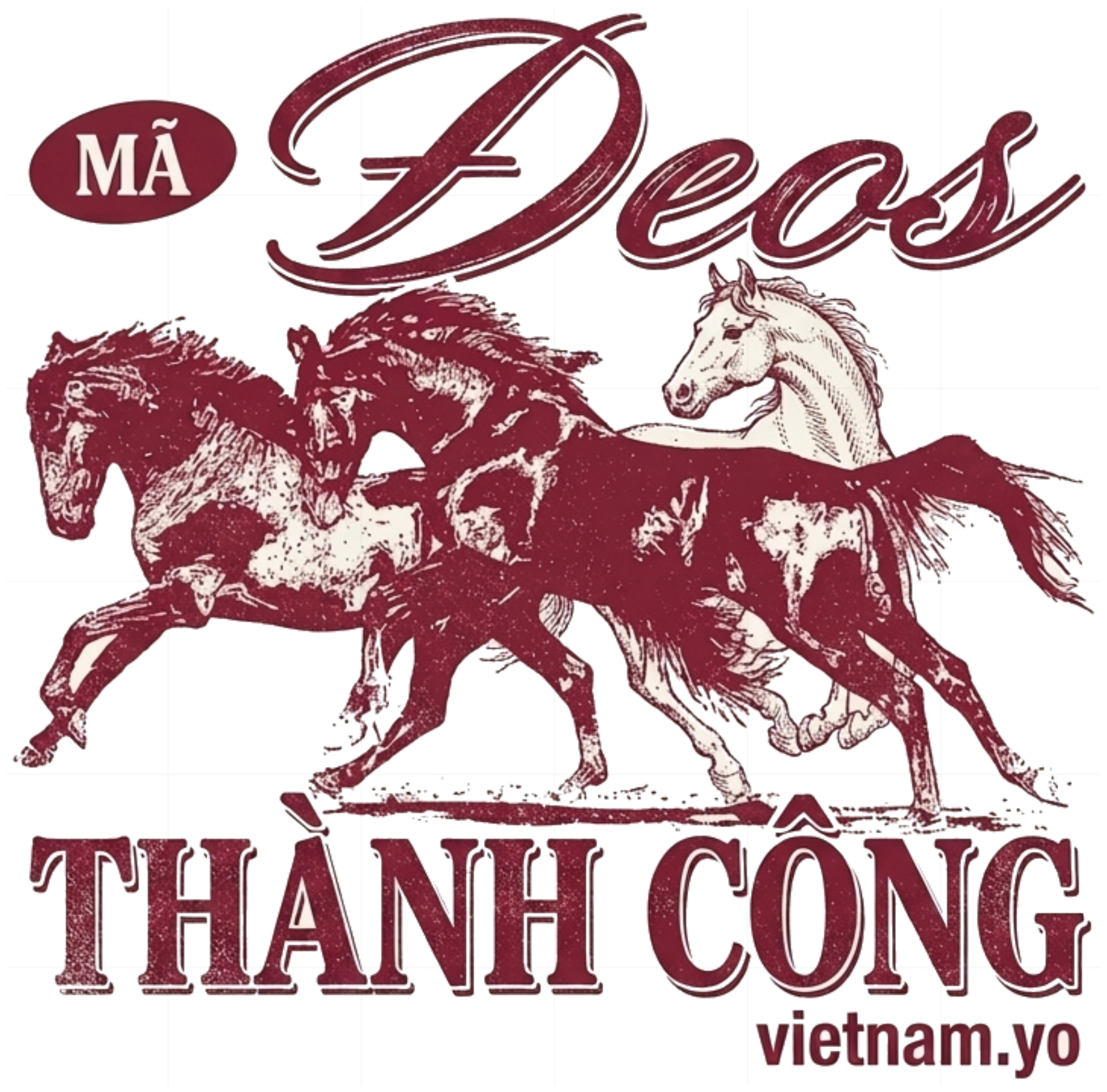 Áo Thun Mãi Đeos Thành Công Streetwear Form Rộng Cotton Unisex Vintage vietnam.yo - 130826-15-36-GBQ