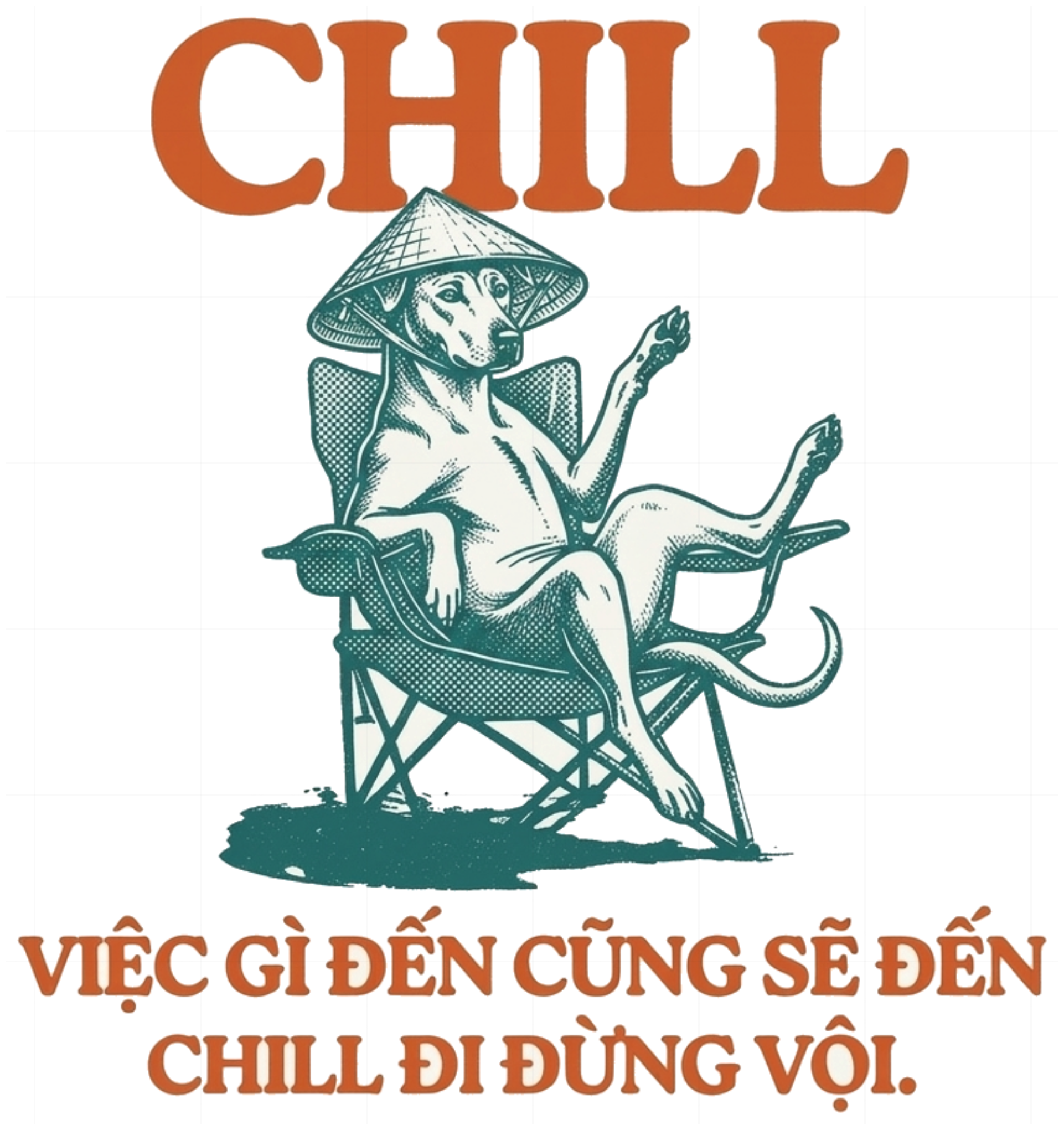 Áo Sweater Chill Dog Nón Lá Unisex Form Rộng Vintage Streetwear vietnam.yo - 131026-14-58-ZTN