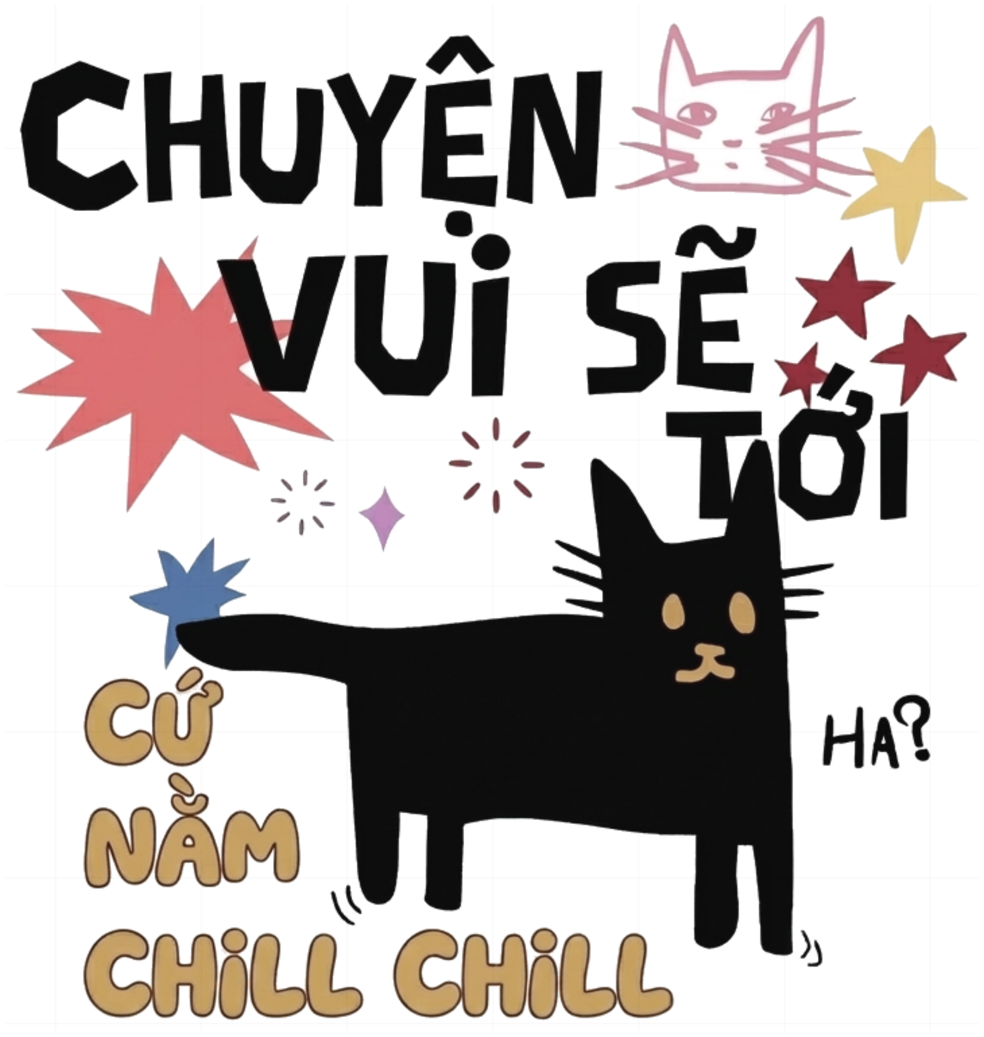 Áo Sweater Mèo Chill Chuyện Vui Unisex Form Rộng Trendy vietnam.yo - 131026-15-13-PXR