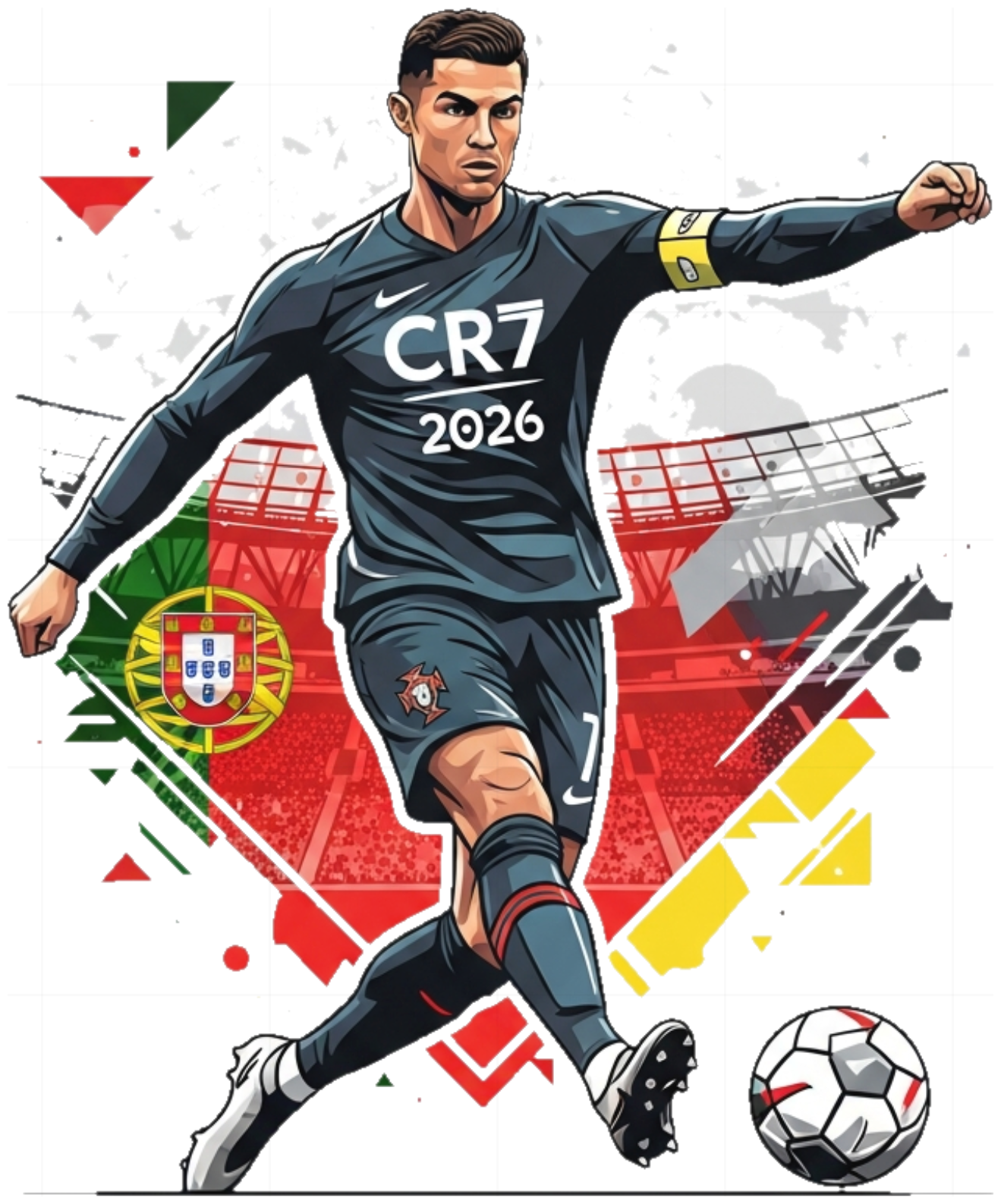 Áo Thun Unisex CR7 World Cup 2026 Form Rộng Cotton Slogan Design Cực Chất - 140526-14-21-PAX