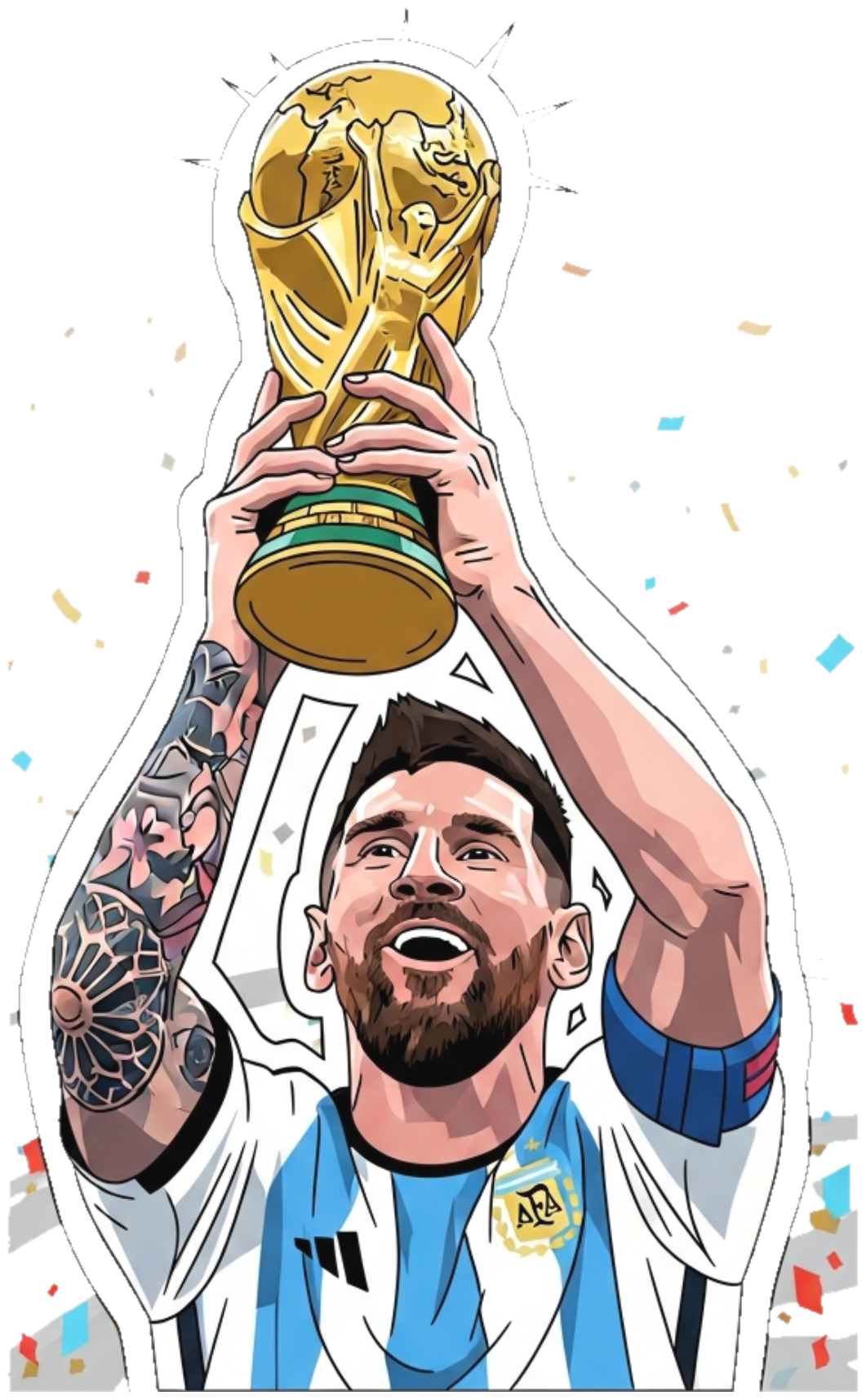 Áo Thun Messi Cầm Cúp FIFA 2026 - Thiết Kế Design - 140526-15-22-JRM