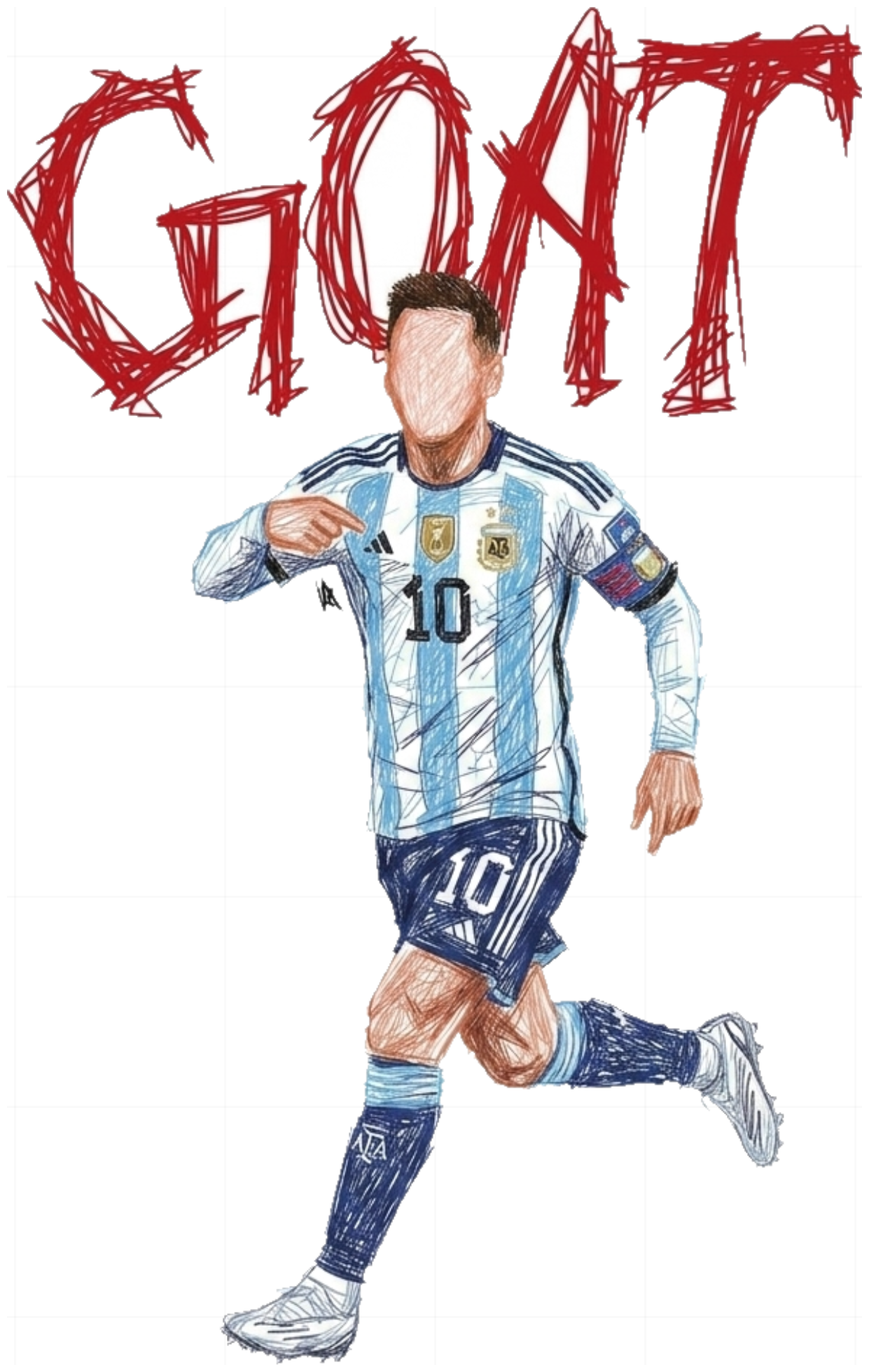 Áo Thun Messi Scribble Art Design Độc Đáo - 140526-16-16-FOJ