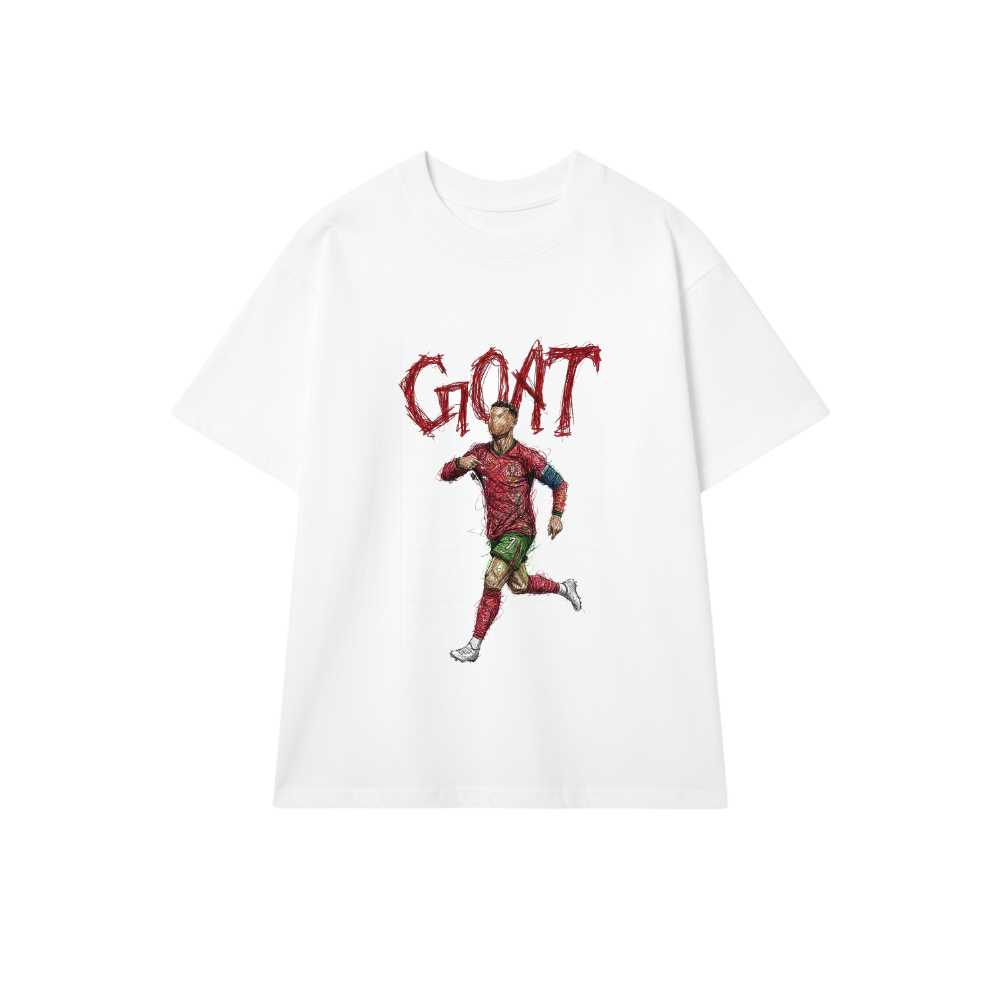 Áo Thun Cristiano Ronaldo Scribble Art GOAT Độc Đáo - 140526-16-16-YKO