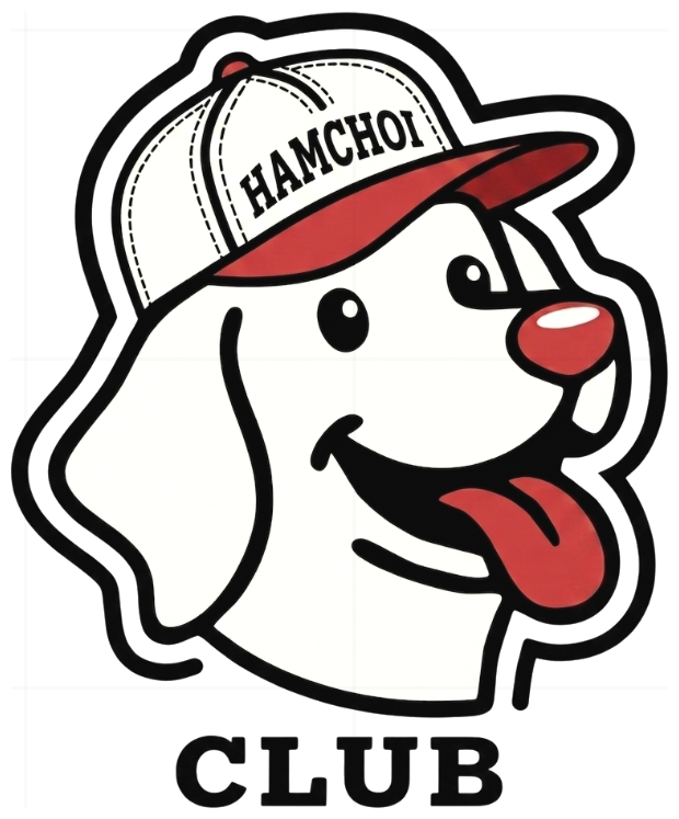 Áo thun tay lỡ unisex VNXK HAMCHOI Trắng form rộng oversize cotton Happy Dog Club Tee - 140726-11-24-VWF