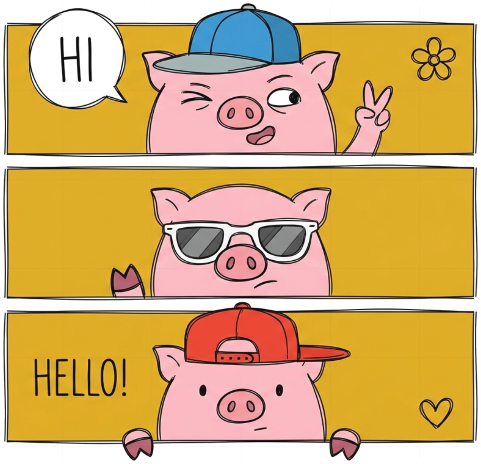 Áo thun tay lỡ unisex VNXK HAMCHOI Trắng cotton oversize Sketchy Pig Tee - 140926-11-51-ILQ