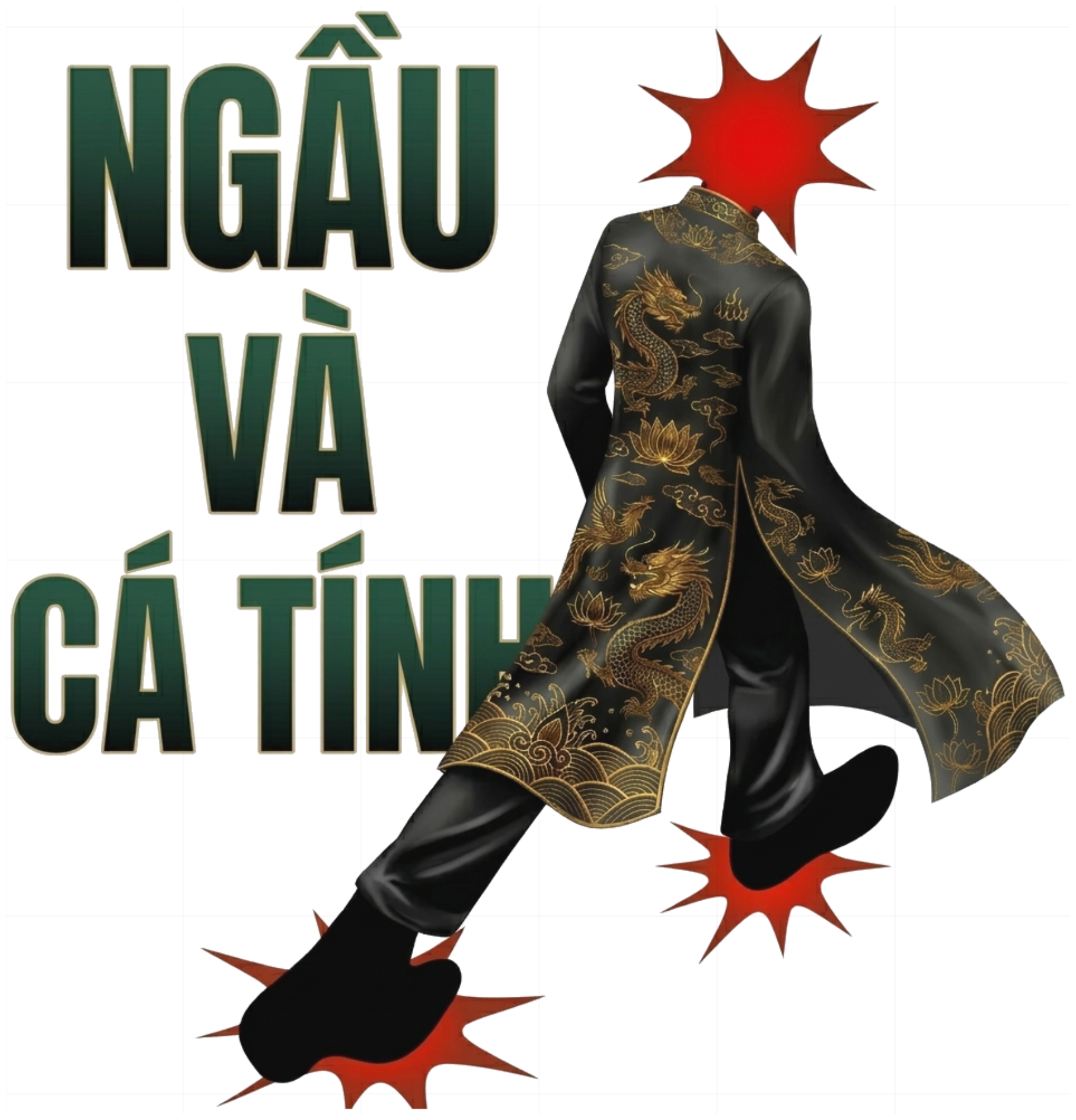 Áo Thun Ngầu Cá Tính Áo Dài Rồng Unisex Form Rộng Streetwear Trendy vietnam.yo - 140926-14-32-PKZ