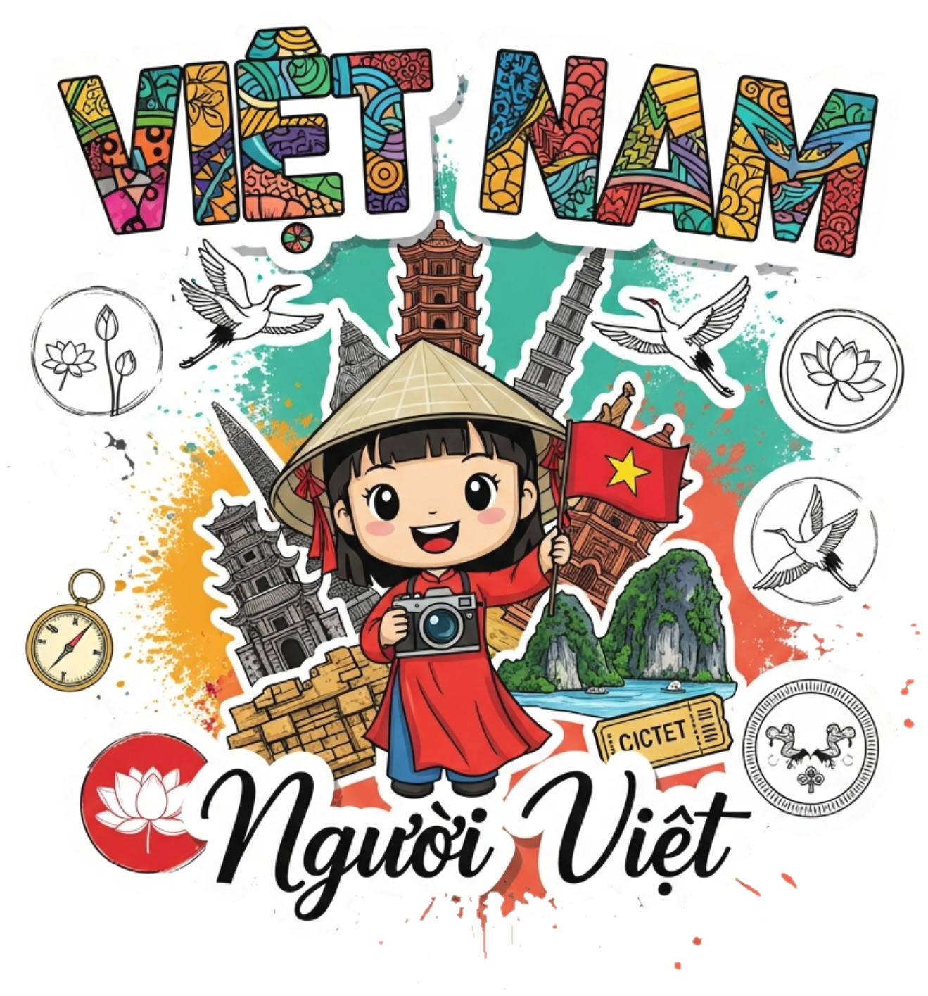 Áo Thun Đỏ Design Phong Cách Pop-Art Việt Nam - 150426-14-28-OXR