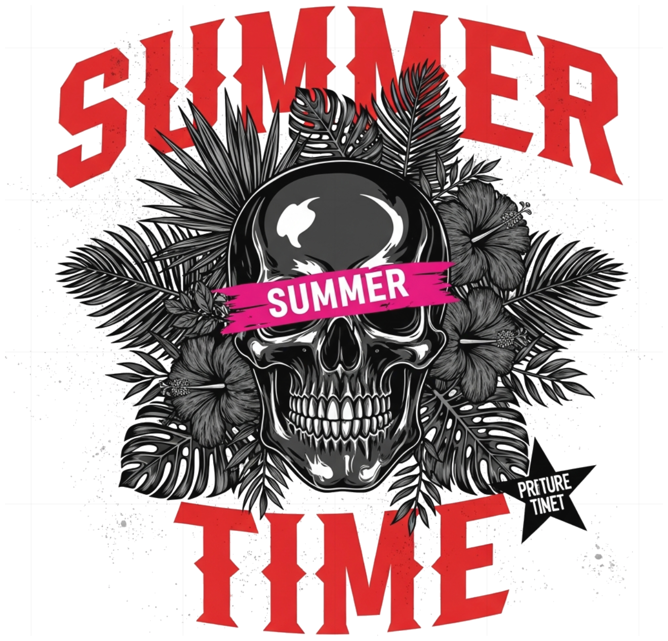 Áo Thun Unisex Summer Time Skull Gothic Form Rộng Cotton Streetwear 150626-14-06-MVM