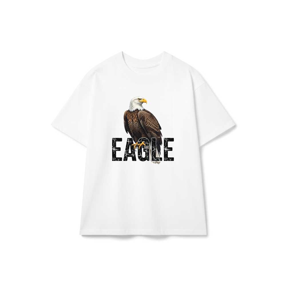 Áo Thun Trắng In Hình Đại Bàng Eagle Form Rộng Oversize Cotton Cao Cấp - 150626-14-53-MNE