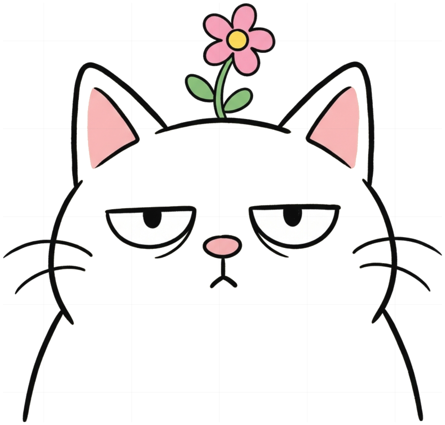 Áo Thun Trắng In Hình Mèo Hướng Nội Deadpan Cat Unisex Form Rộng Cotton Cao Cấp 150826-13-58-GXW