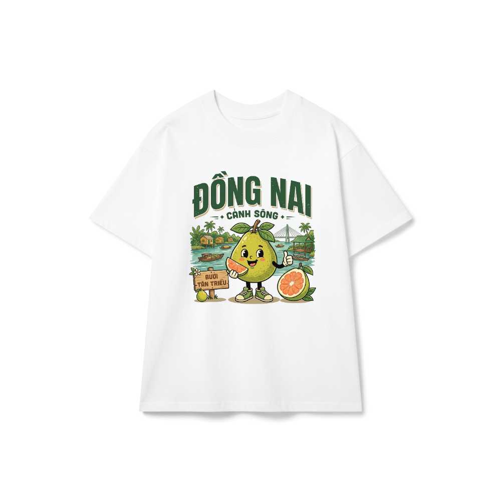 Áo Thun Đồng Nai Bưởi Tân Triều Mascot Retro Unisex Cotton Co Giãn 4 Chiều 150826-14-46-JAU