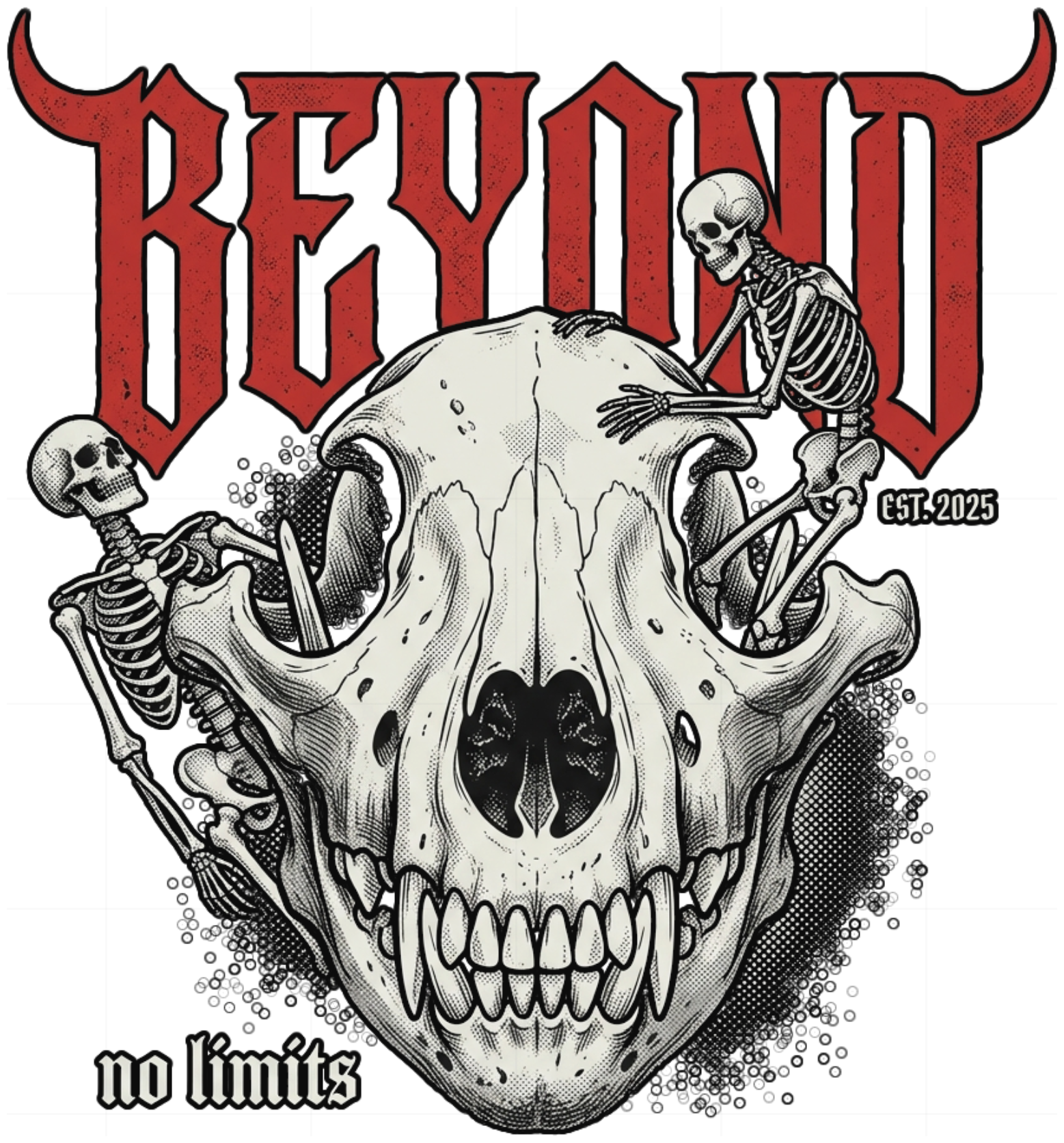 Áo Thun Beyond Gothic Streetwear Form Rộng Cotton 100% Graphic Skull Cá Tính - 150826-17-55-SIV